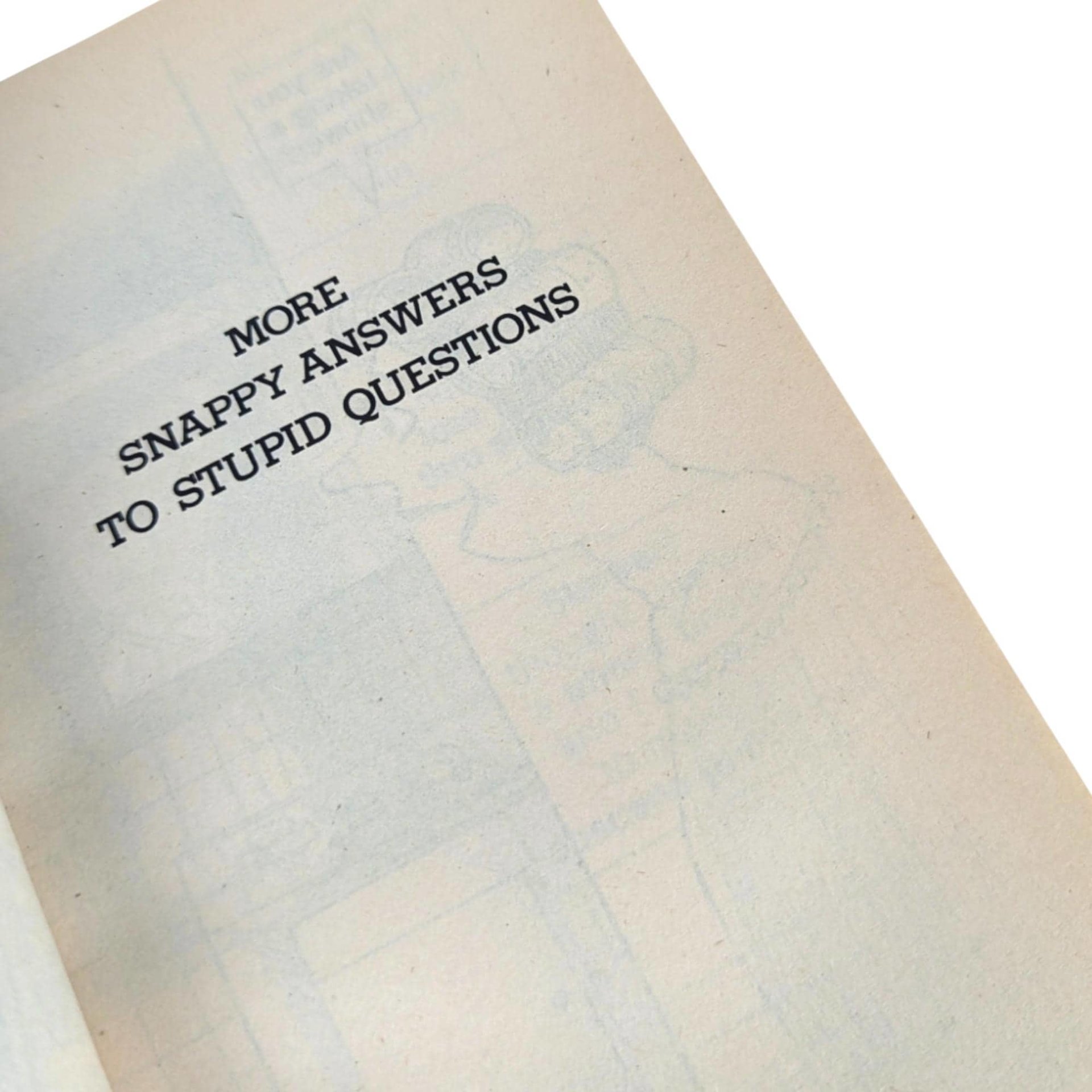 Mad Magazine, Al Jaffee, Snappy Answers to Stupid Questions, Humor Book, 1988, Paperback Book, Collectible Book, Gag Gift, Stocking Stuffer