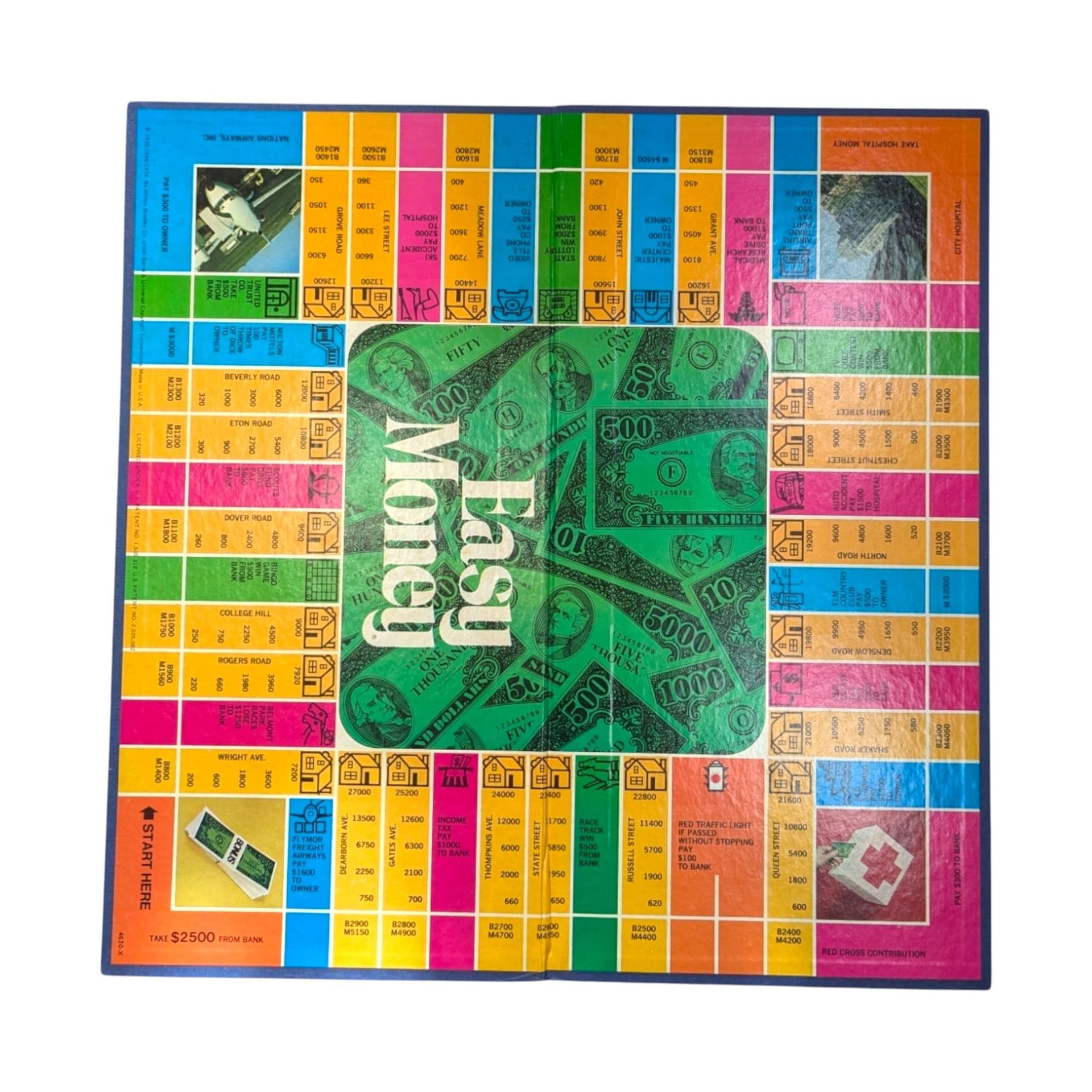 1974 Milton Bradley Easy Money Game, Vintage Board Game, Complete, Family Game Night, Collectible Board Game