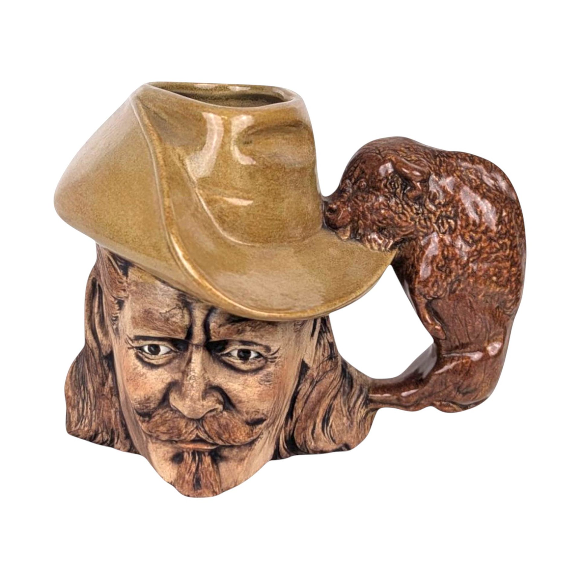 1979 Buffalo Bill Cody Ceramic Mug, Western History Collectible, American Frontier Portrait Mug