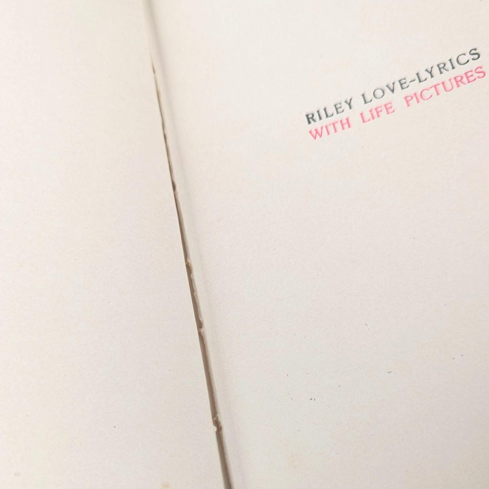 1899 James Whitcomb Riley Love Lyrics Book, Antique Poetry with Life Pictures, Literary Gift