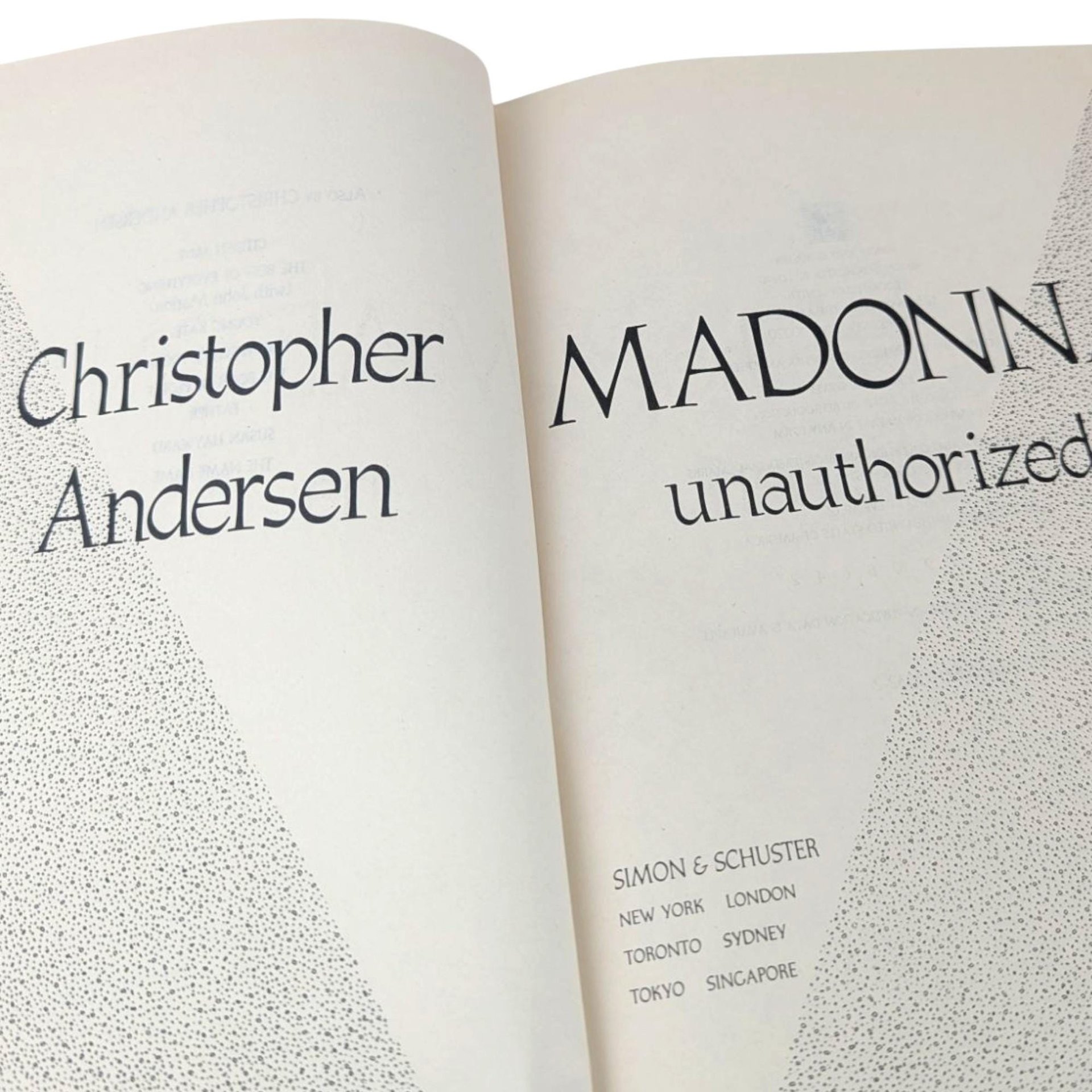 Vintage 1991 Madonna Unauthorized Biography Hardcover Book Christopher Andersen Pop Culture Icon Gift for Music Fans, Celebrity History
