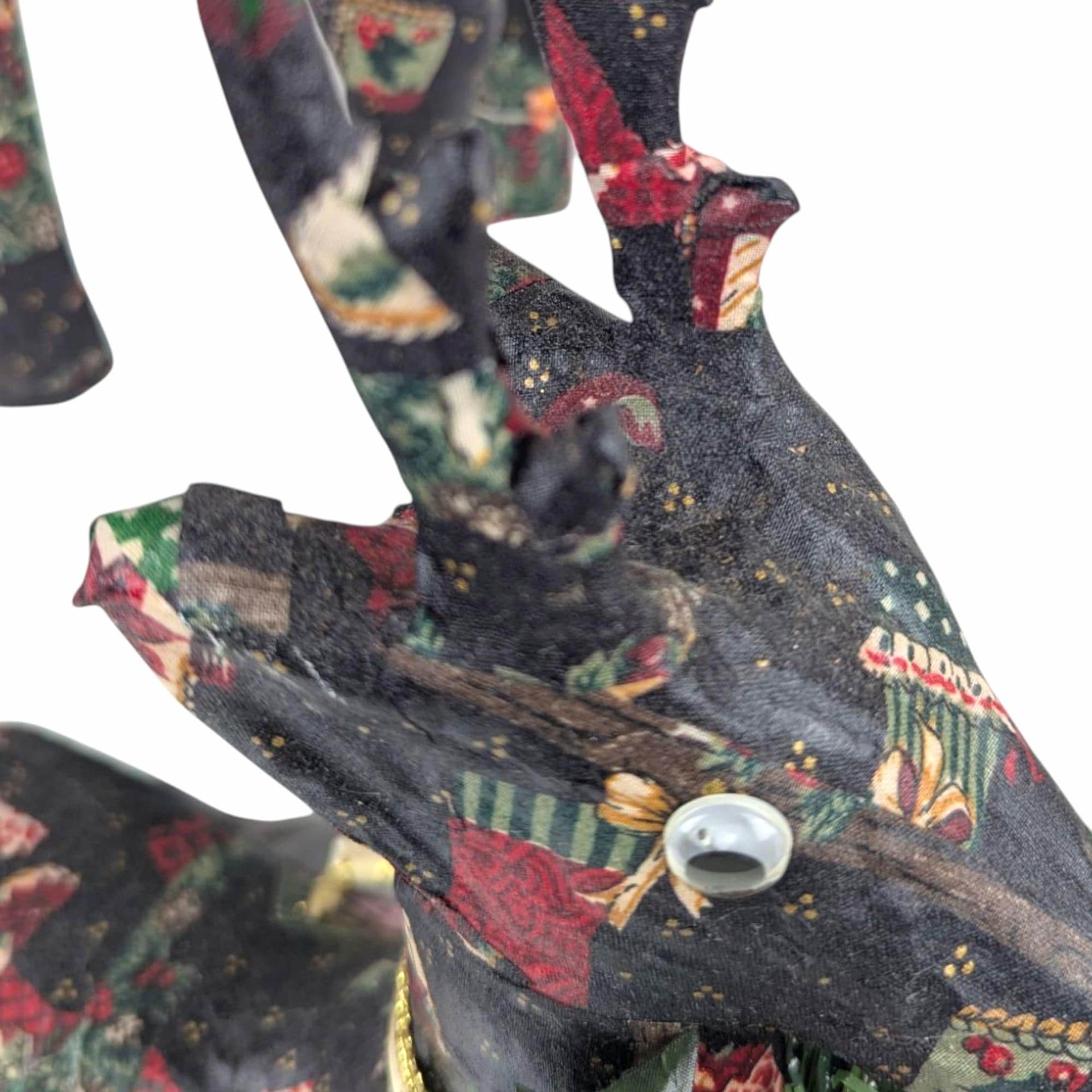 Vintage Paper Mache Reindeer Pair Holiday Figurines Christmas Mantel Decor Gift for Collector