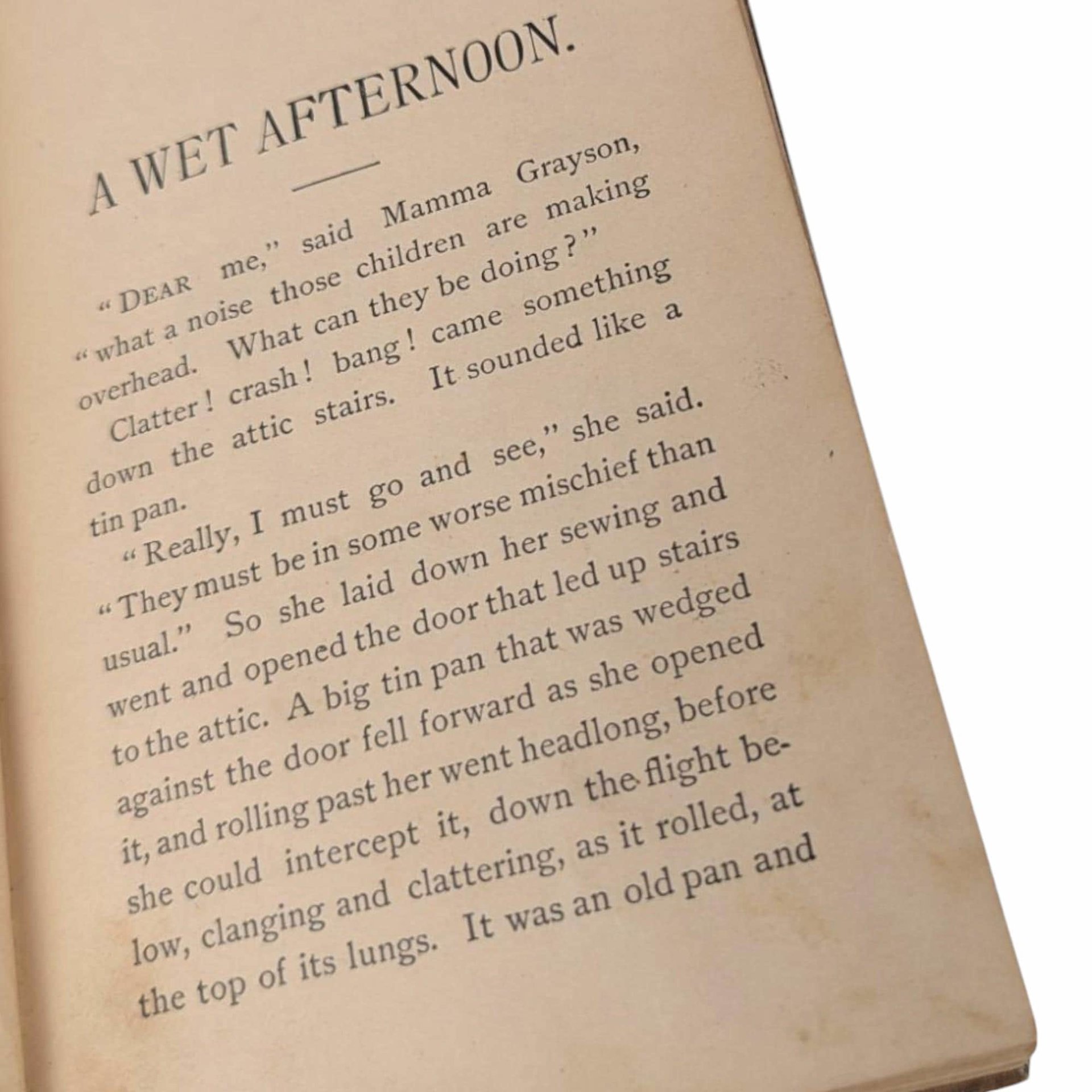 1884 Illustrated Children's Book, Antique Kids Story, Wet Afternoon, Dodd Mead, Collectible Children's Literature