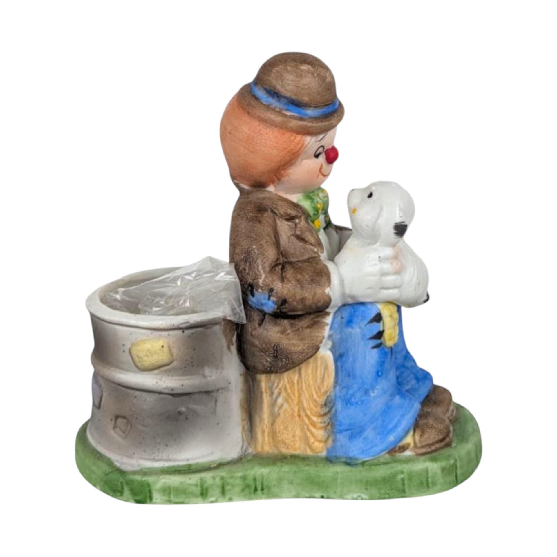 Vintage Hobo Luvkins Candle Holder Set, Ceramic Figurines, Whimsical Hobo Art, Collectible Candle Holders, Unique Home Decor, Set of 6