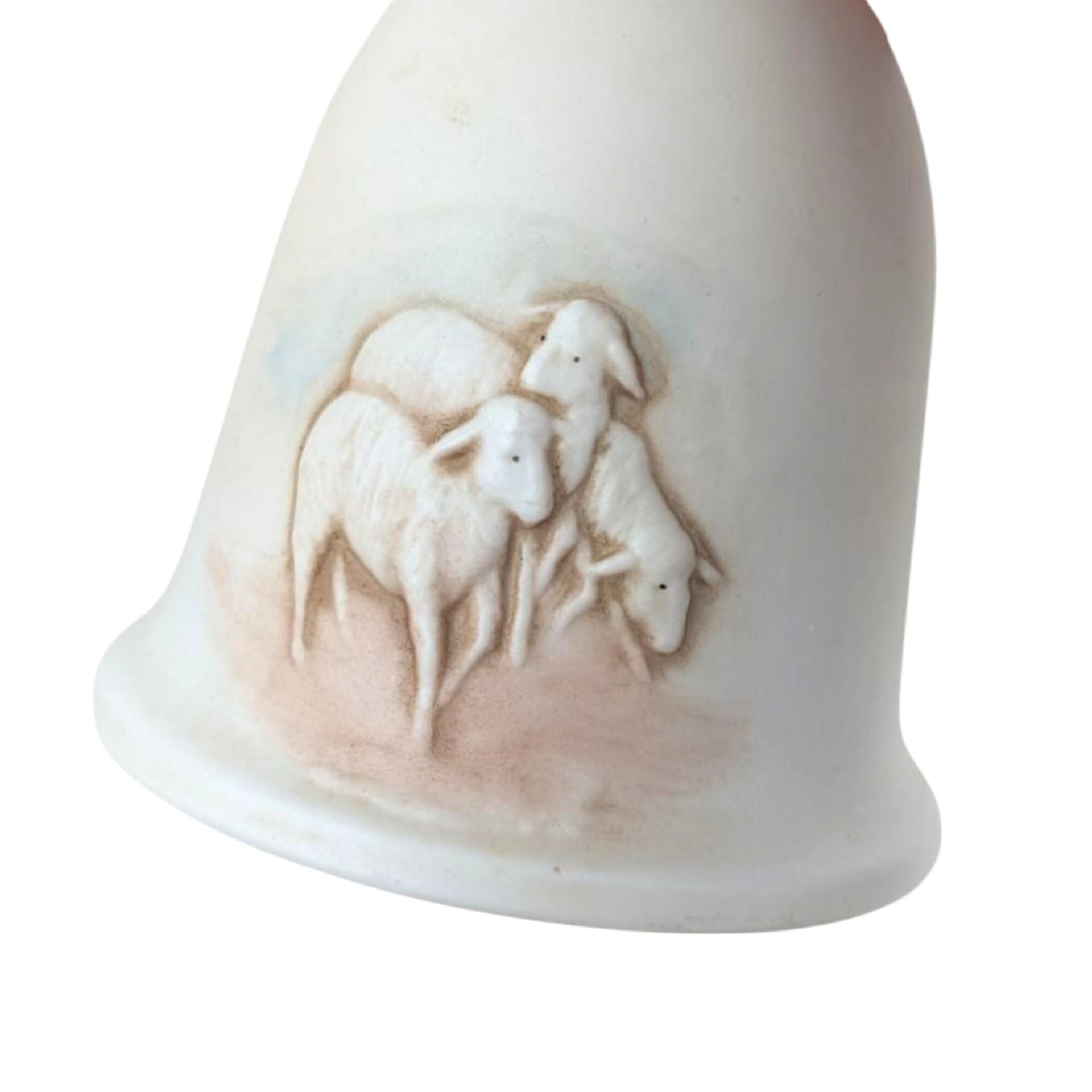 Vintage Homco Nativity Set, Ceramic Christmas Plate and Bell, Religious Holiday Decor, Gift for Christian