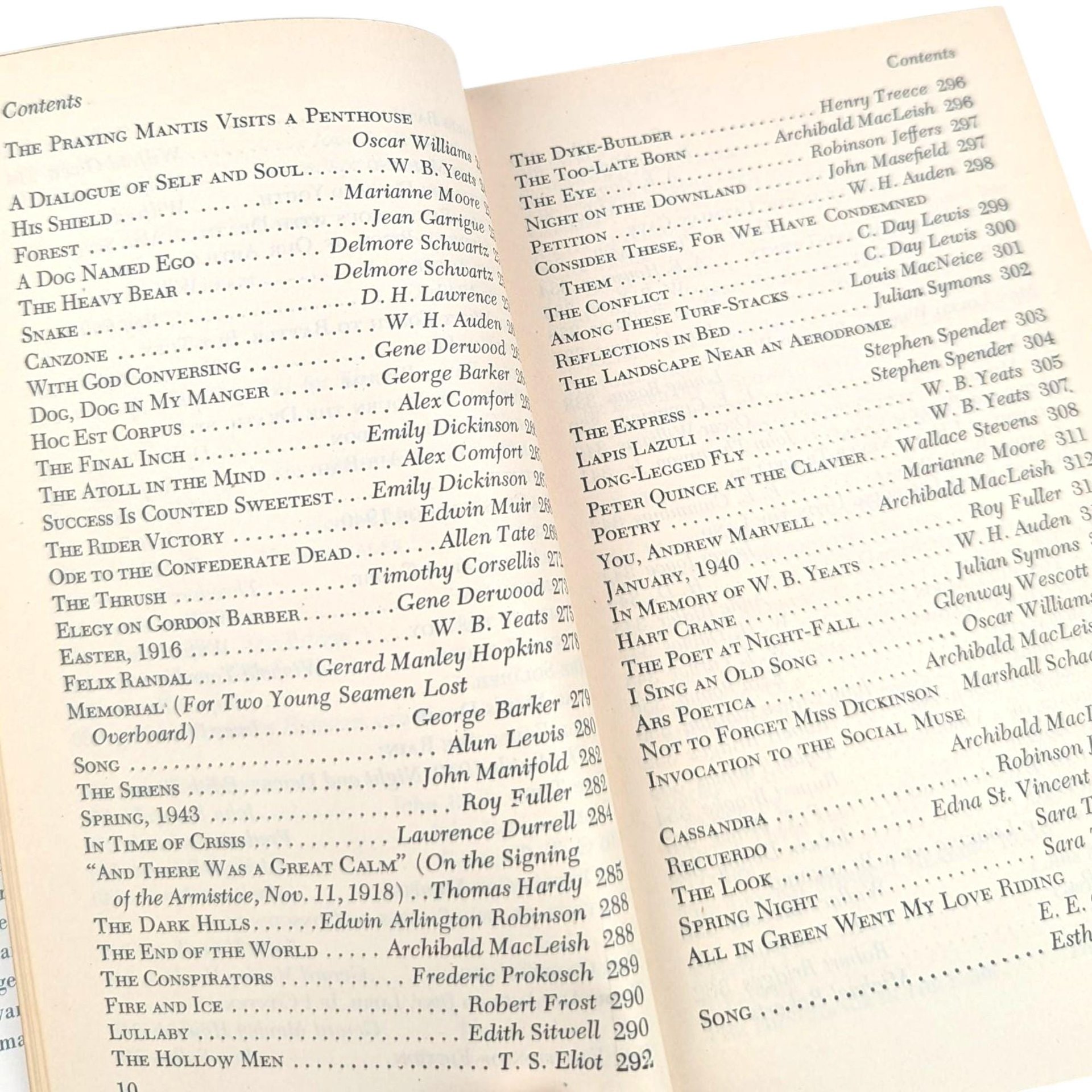 Vintage 1946 A Little Treasury of Modern Poetry, Oscar Williams Hardcover, 20th Century Poems Anthology, Classic Scribner's Book Decor