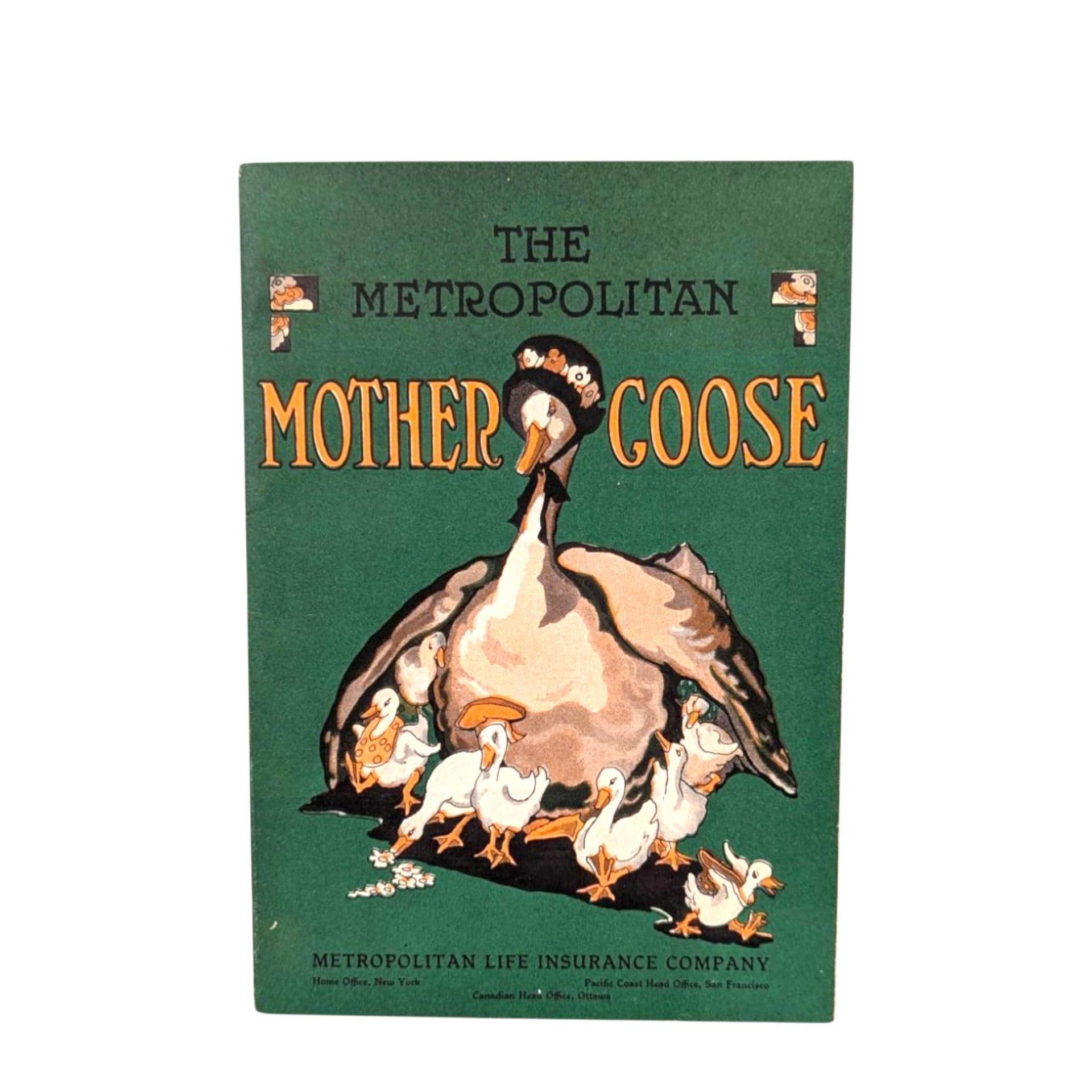 Vintage Metropolitan Mother Goose Book, Illustrated by Emma Clark, Nursery Rhymes, Collectible Children's Book