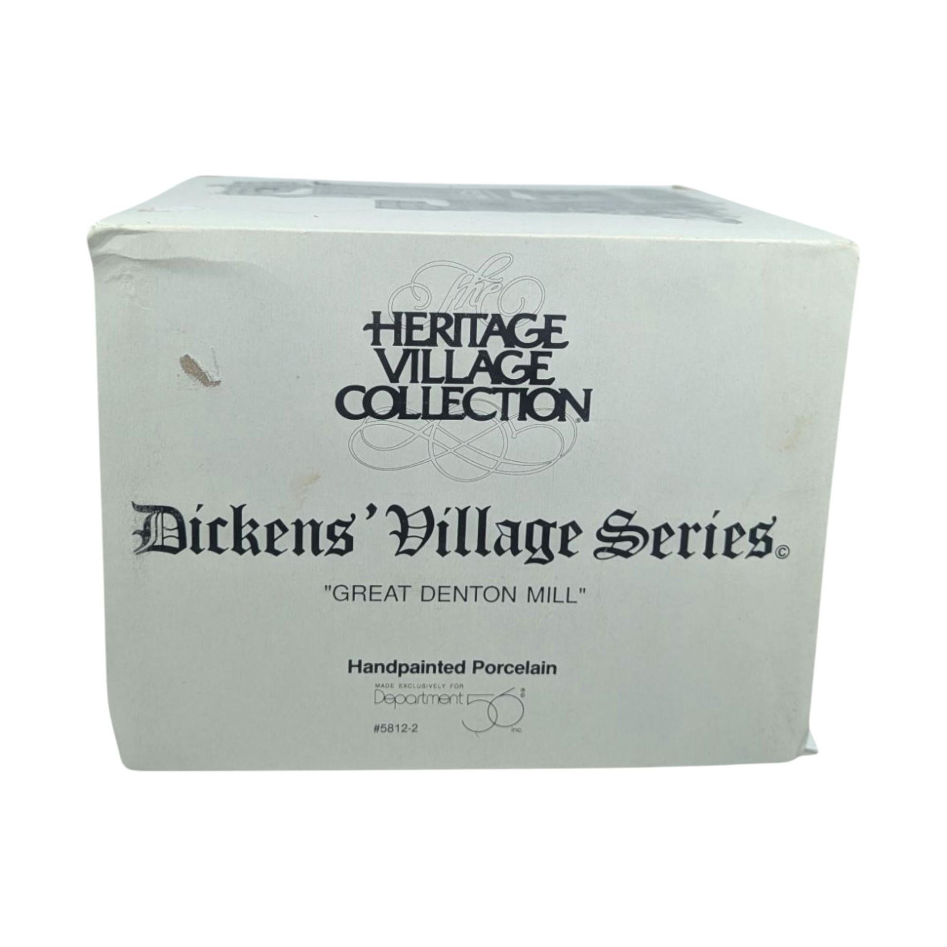 1995 Great Denton Mill Light Up Building: Department 56 Dickens' Village Series