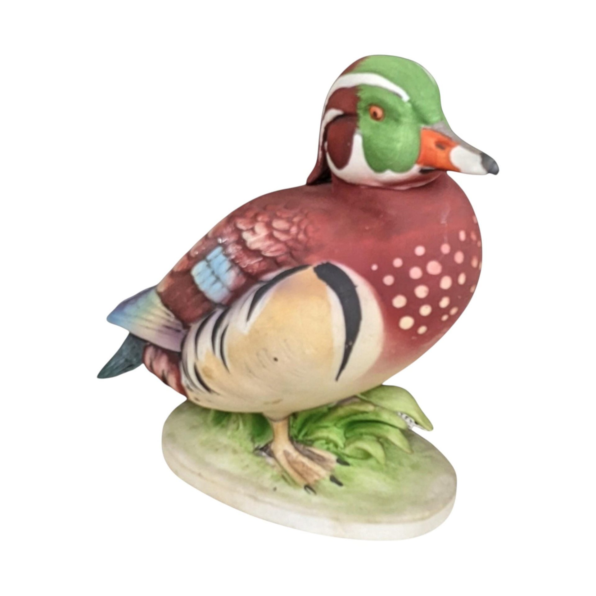Vintage Lefton Ceramic Wood Ducks, Male & Female Pair, KW 139A/KW 139B, Hand-Painted, Collectible Figurines, Bird Decor