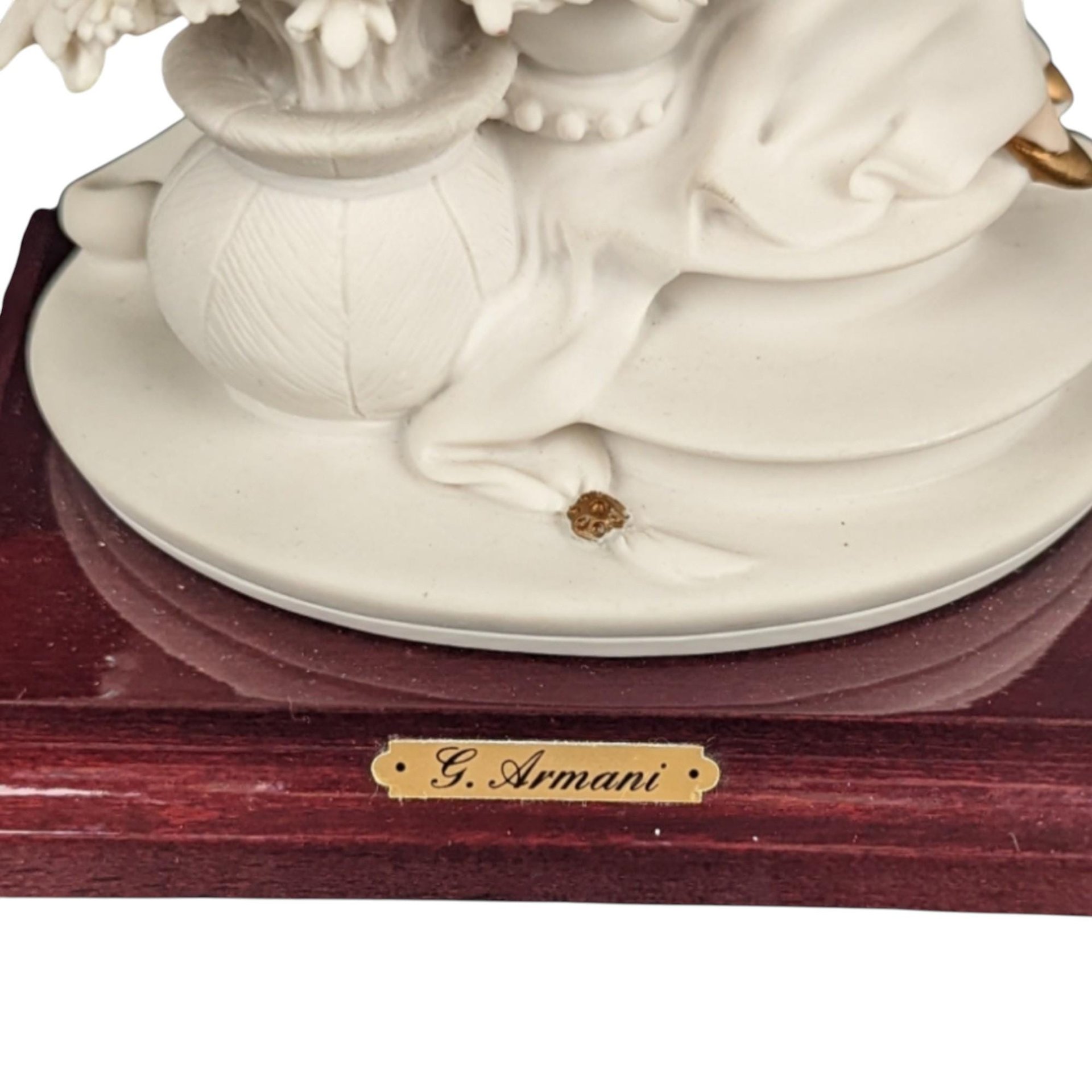 Vintage Capodimonte Maternity Statue by Armani: 1980s Italian Porcelain Art