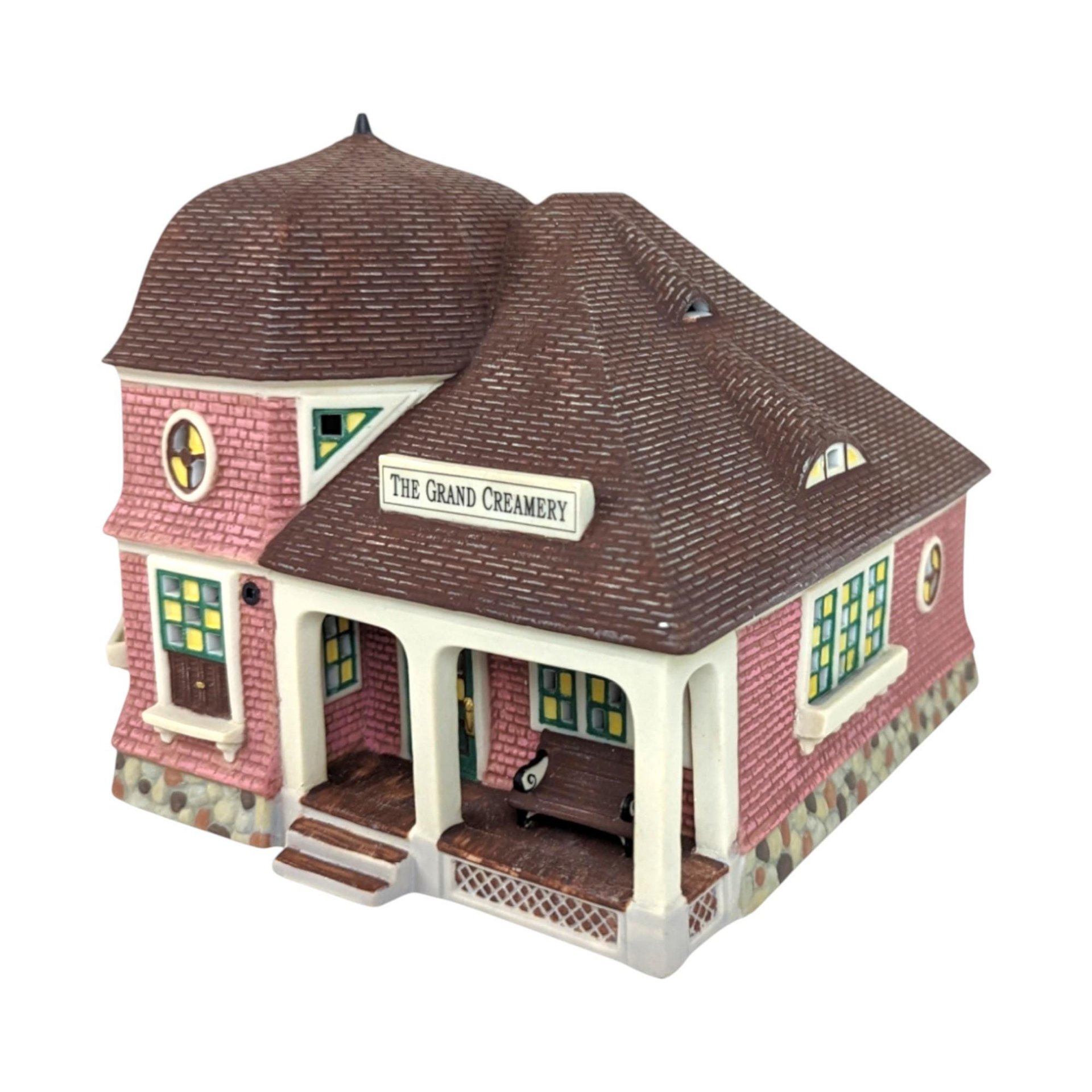 Dept 56 Seasons Bay "The Grand Creamery": Lighted Porcelain Village House (1998)