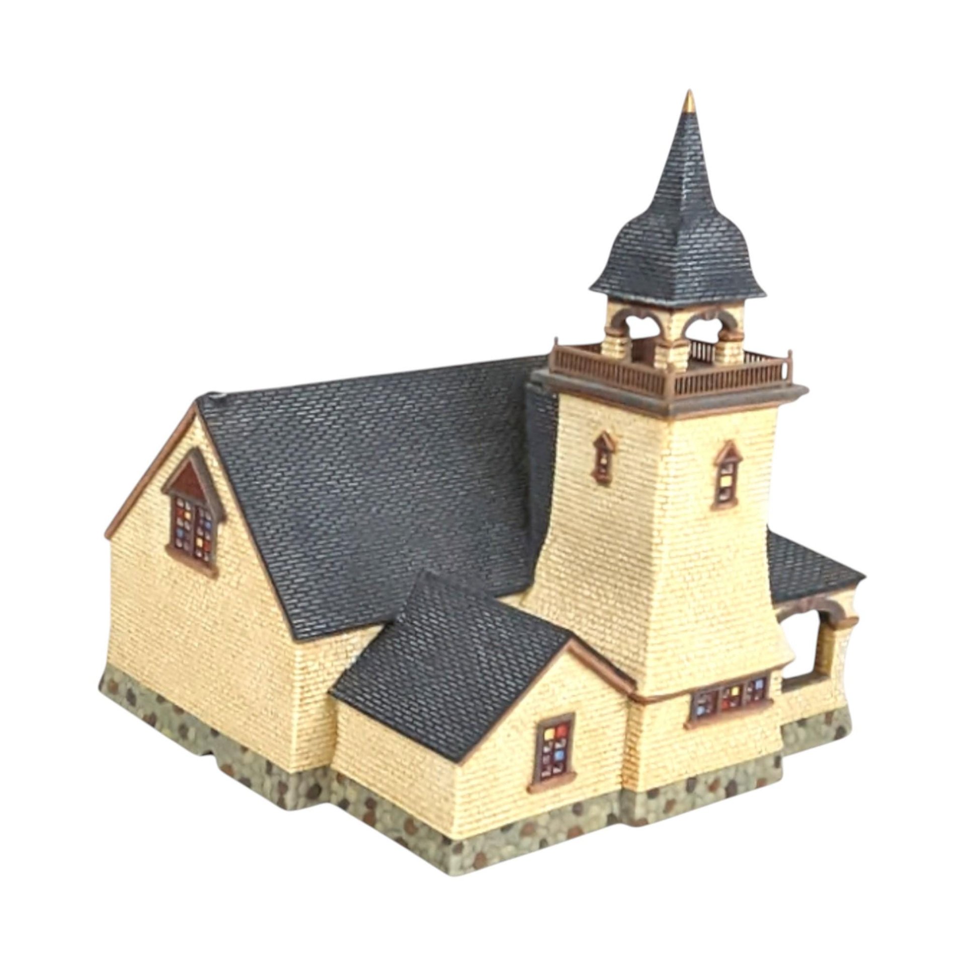 Dept 56 "Chapel on the Hill" Church: Vintage 1998 Seasons Bay Lighted Building