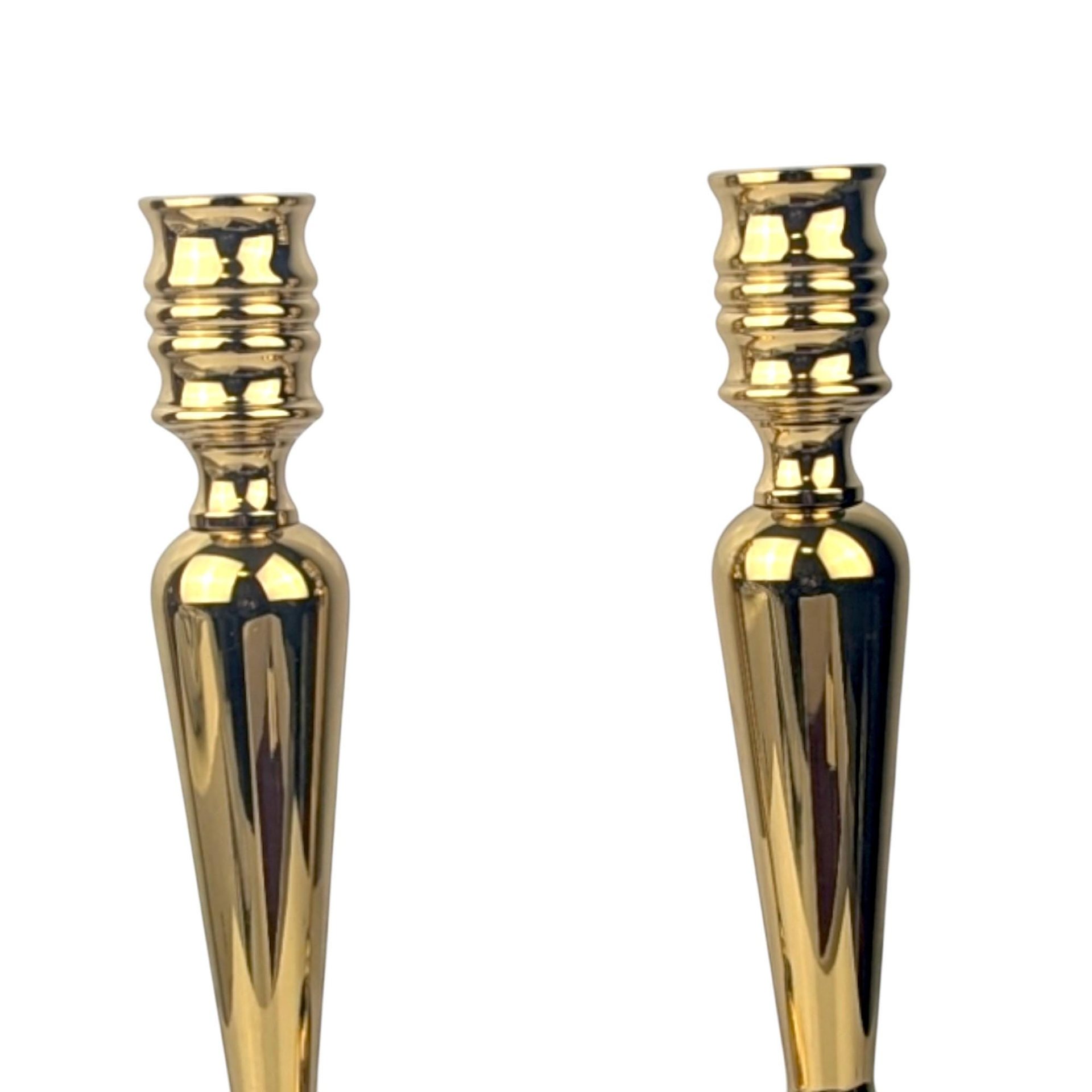 Vintage Baldwin Brass Candlesticks: Mid-Century Modern Taper Candle Holders