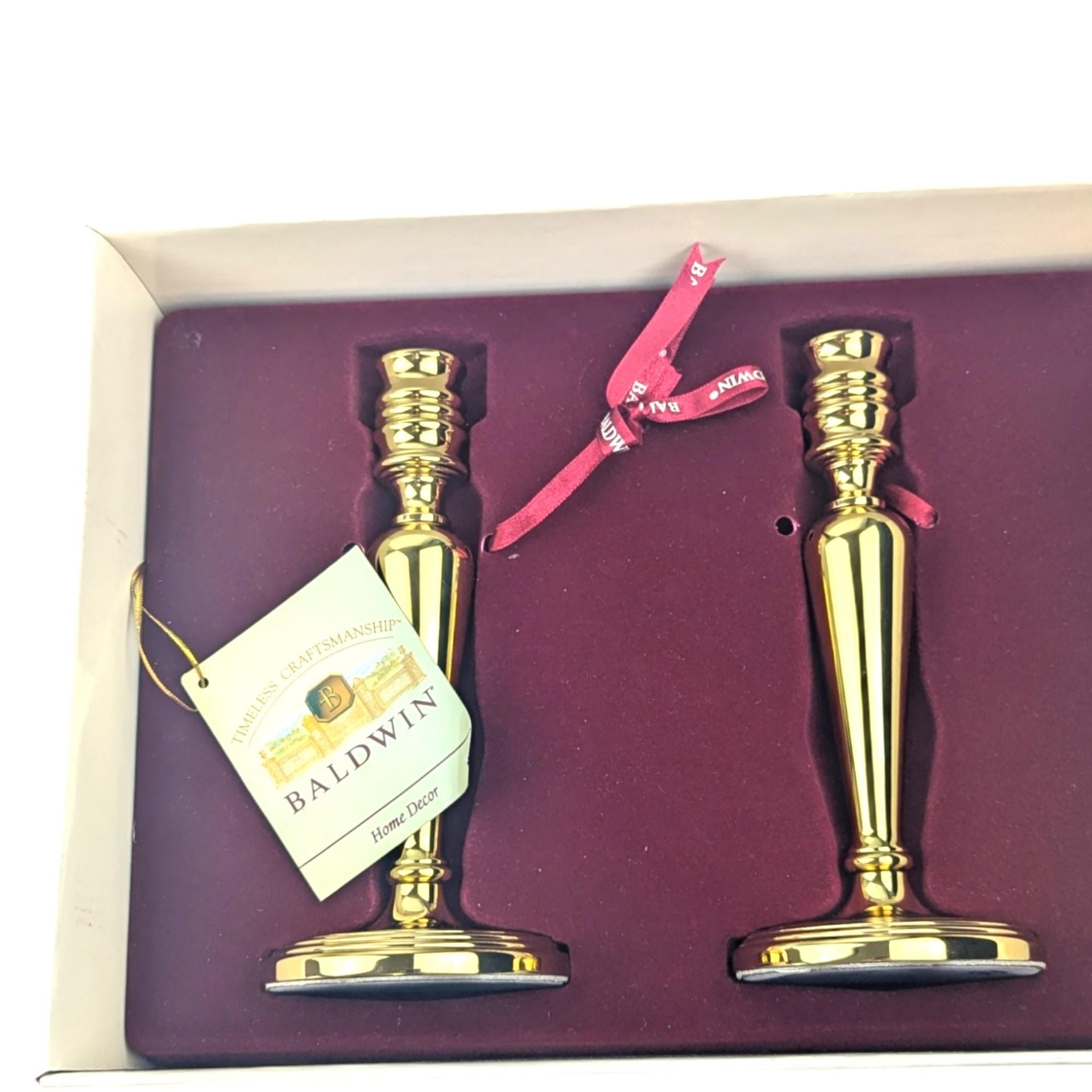 Vintage Baldwin Brass Candlesticks: Mid-Century Modern Taper Candle Holders
