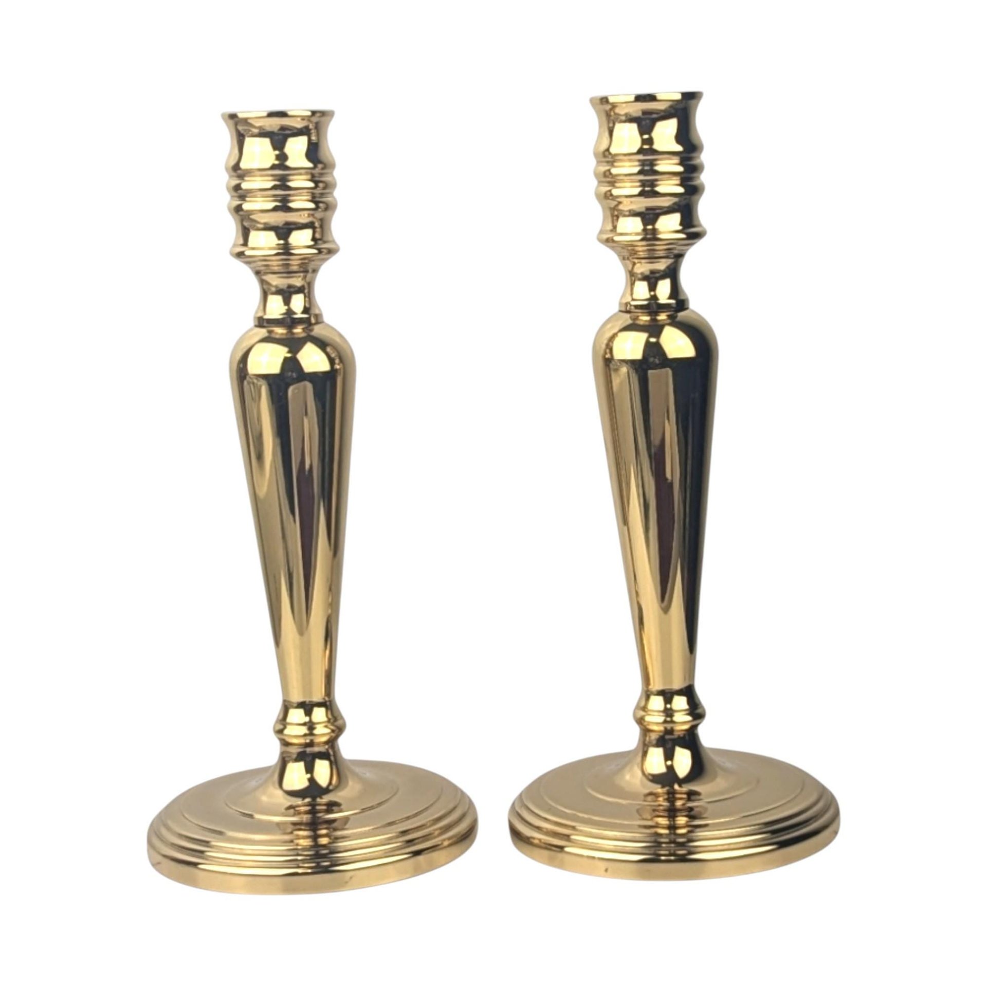 Vintage Baldwin Brass Candlesticks: Mid-Century Modern Taper Candle Holders