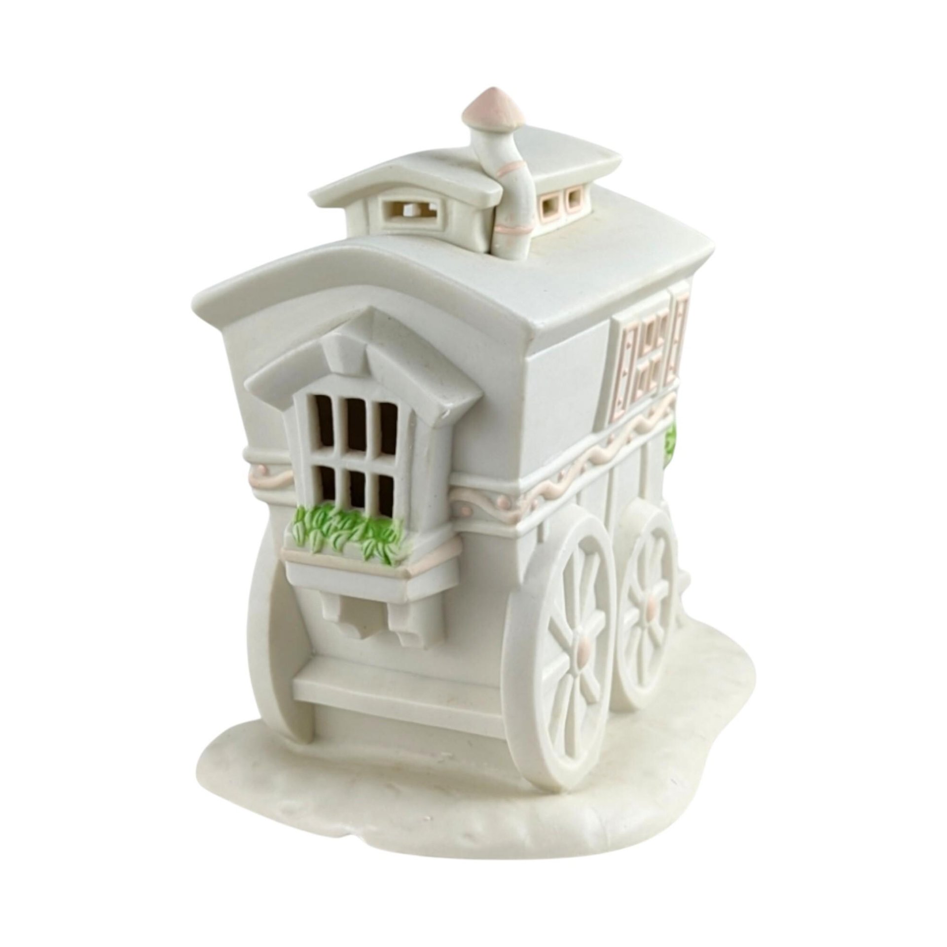 Dept 56 Snowbunnies "My Woodland Wagon": Vintage 1995 Lighted Easter Figurine
