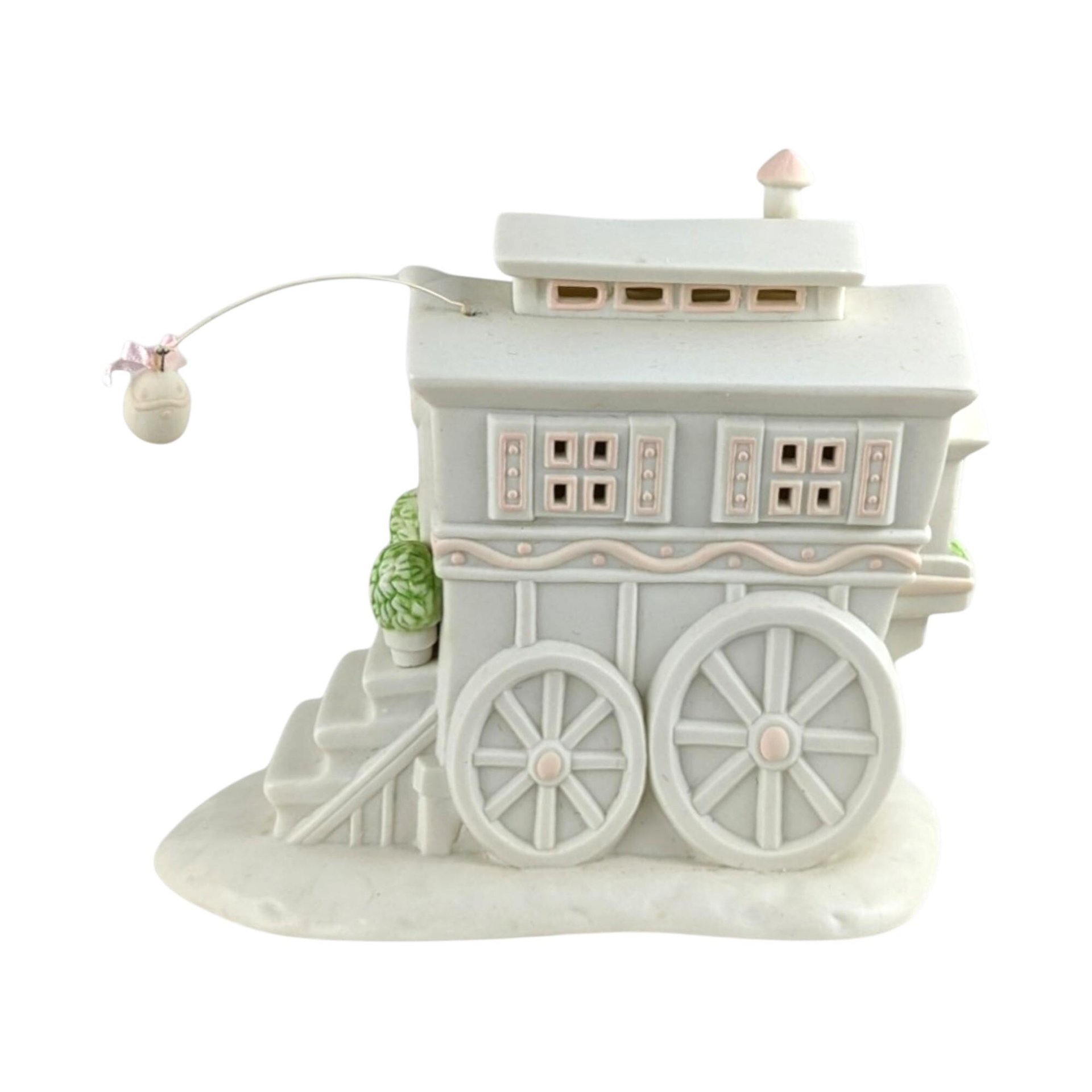 Dept 56 Snowbunnies "My Woodland Wagon": Vintage 1995 Lighted Easter Figurine