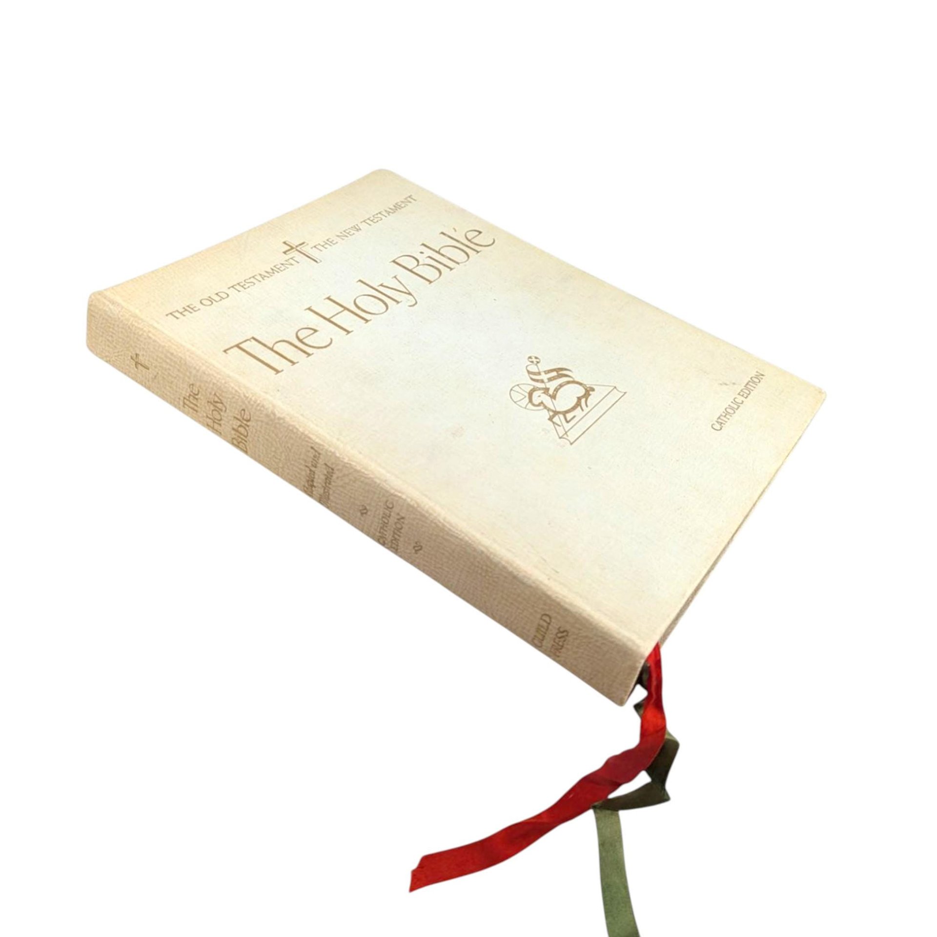 Vintage 1960 Catholic Holy Bible: Illustrated Old & New Testament