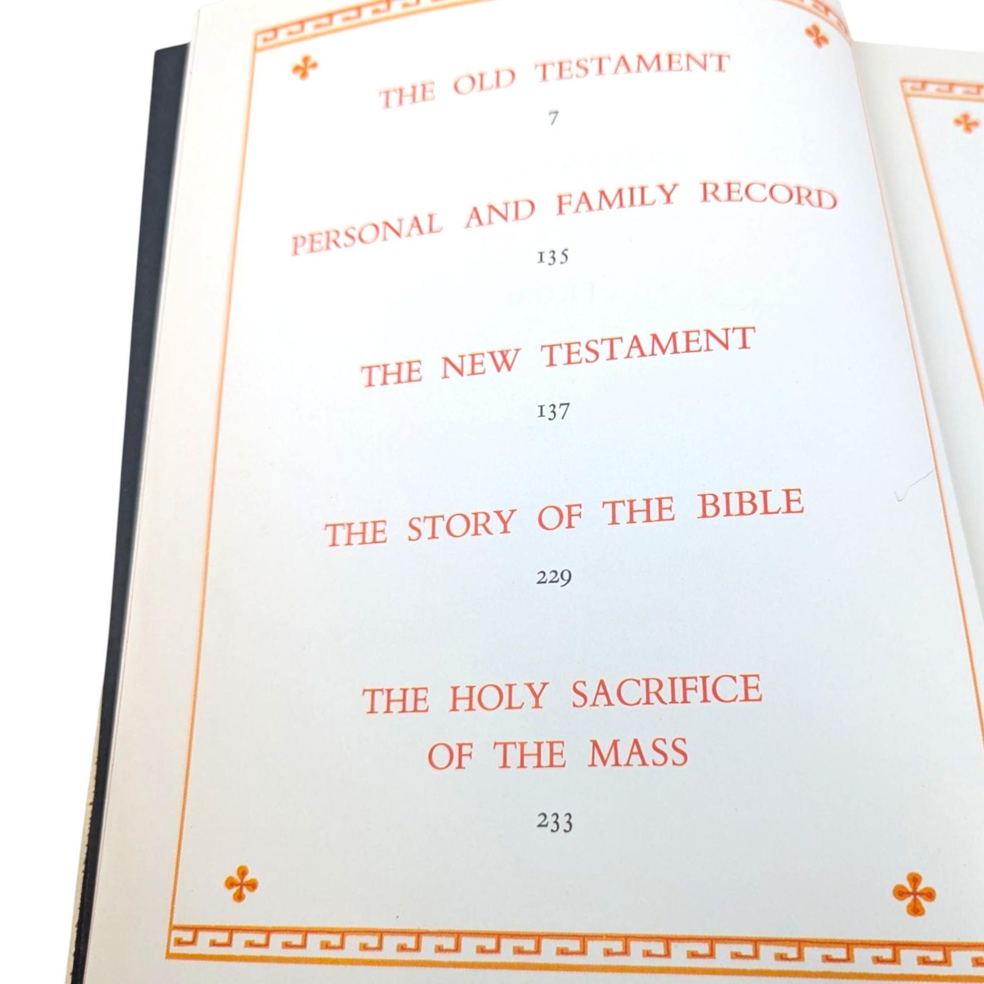 Vintage 1960 Catholic Holy Bible: Illustrated Old & New Testament