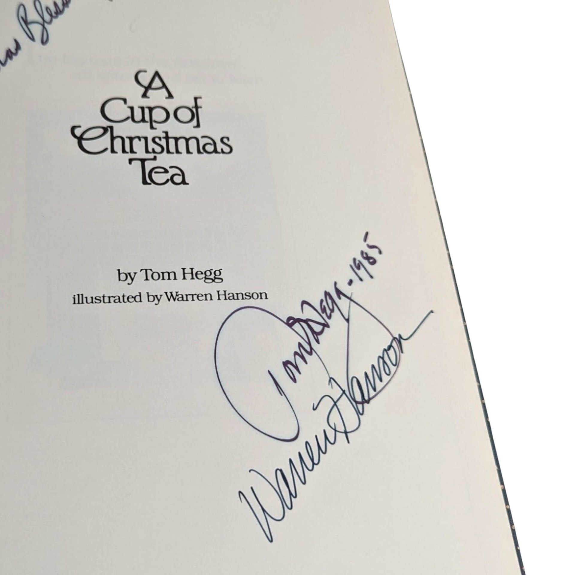 Signed "A Cup of Christmas Tea" Book: Autographed by Tom Hegg & Warren Hanson
