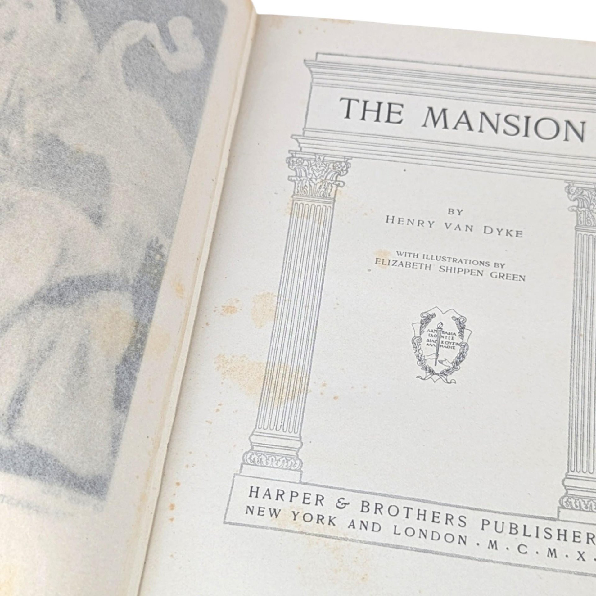 Vintage "The Mansion" Book by Henry Van Dyke, Illustrated by Elizabeth Shippen Green