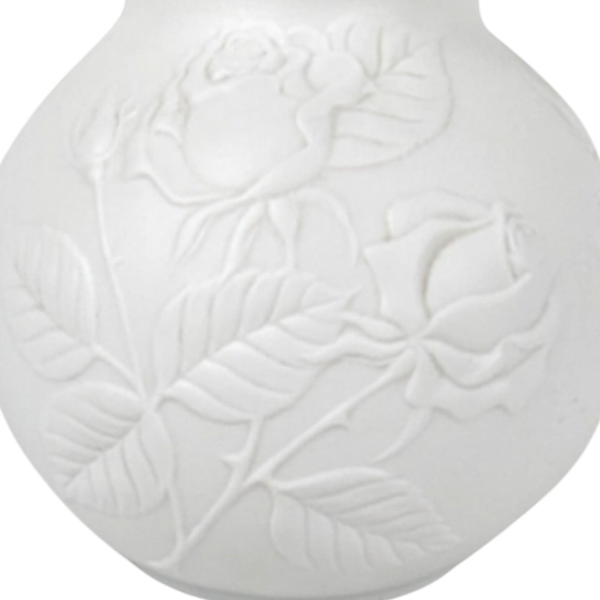 Vintage Kaiser Bisque Vase: Embossed Roses, 1980s Porcelain Decor