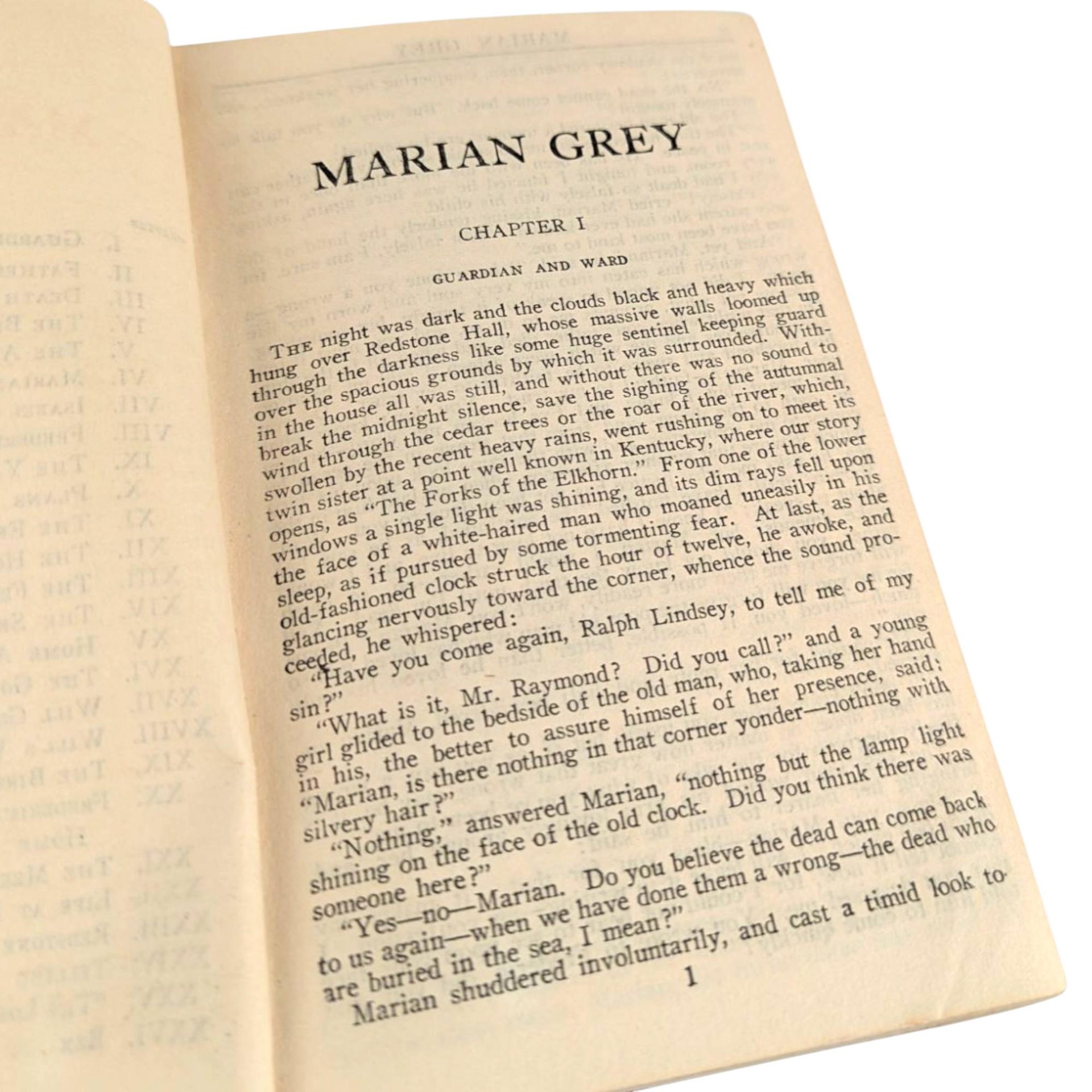 1923 Marian Grey Antique Novel by Mary J. Holmes - Collectible Literature