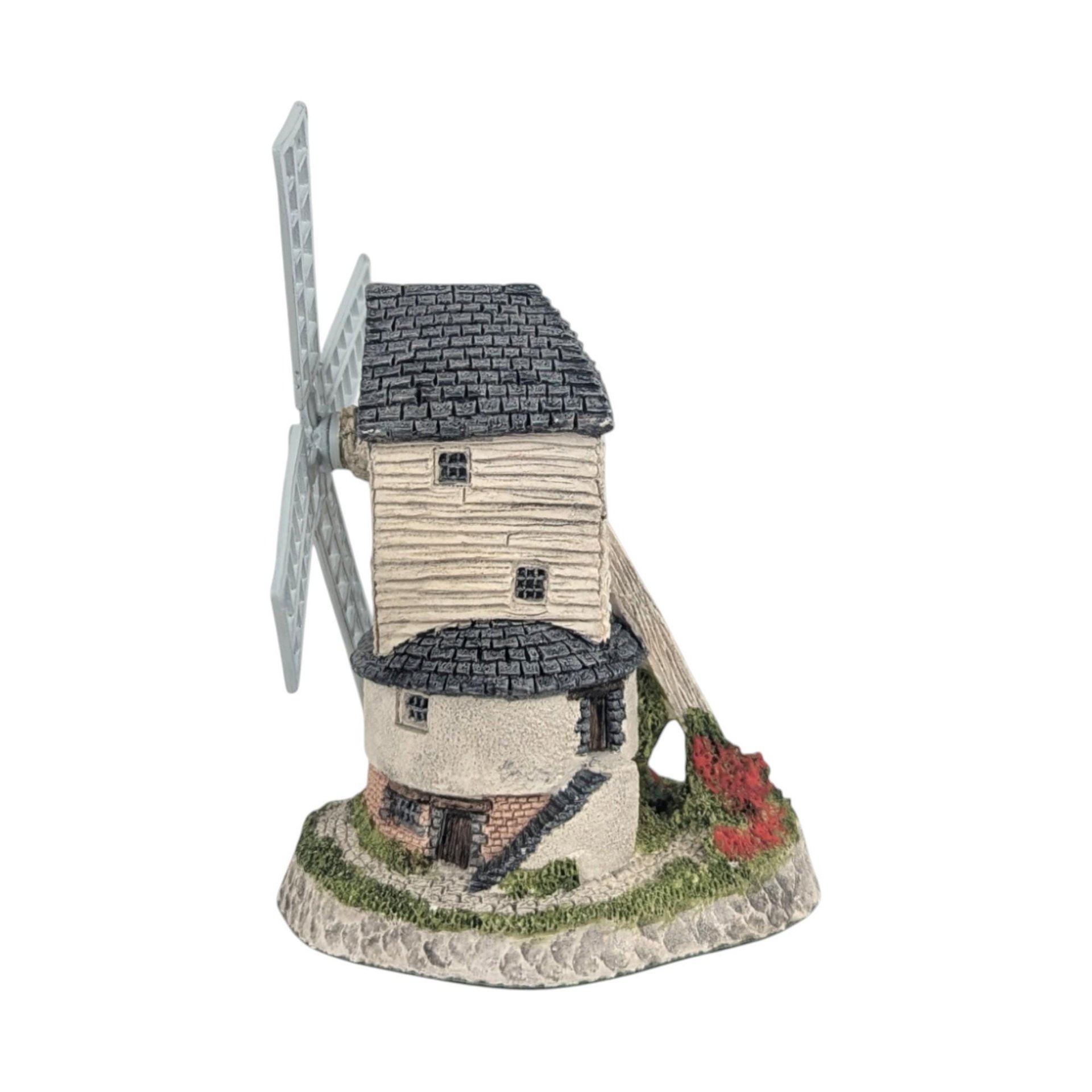 Vintage David Winter Windmill Figurine: 1985 English Cottage Decor with Box