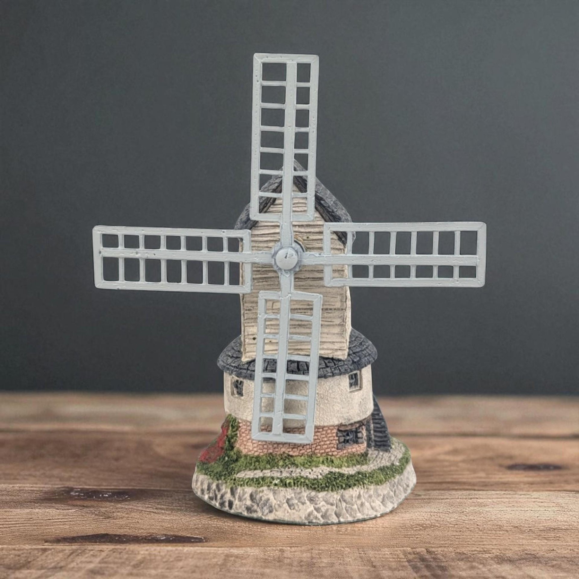 Vintage David Winter Windmill Figurine: 1985 English Cottage Decor with Box