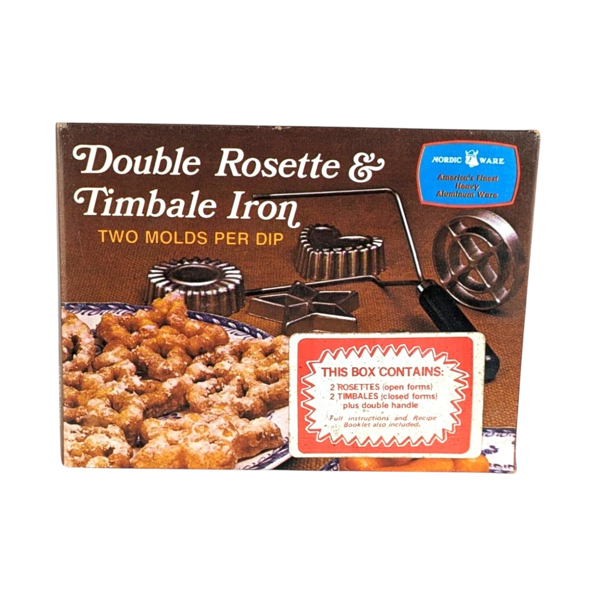 Vintage Double Rosette & Timbale Iron: Nordic Ware Scandinavian Cookie Mold
