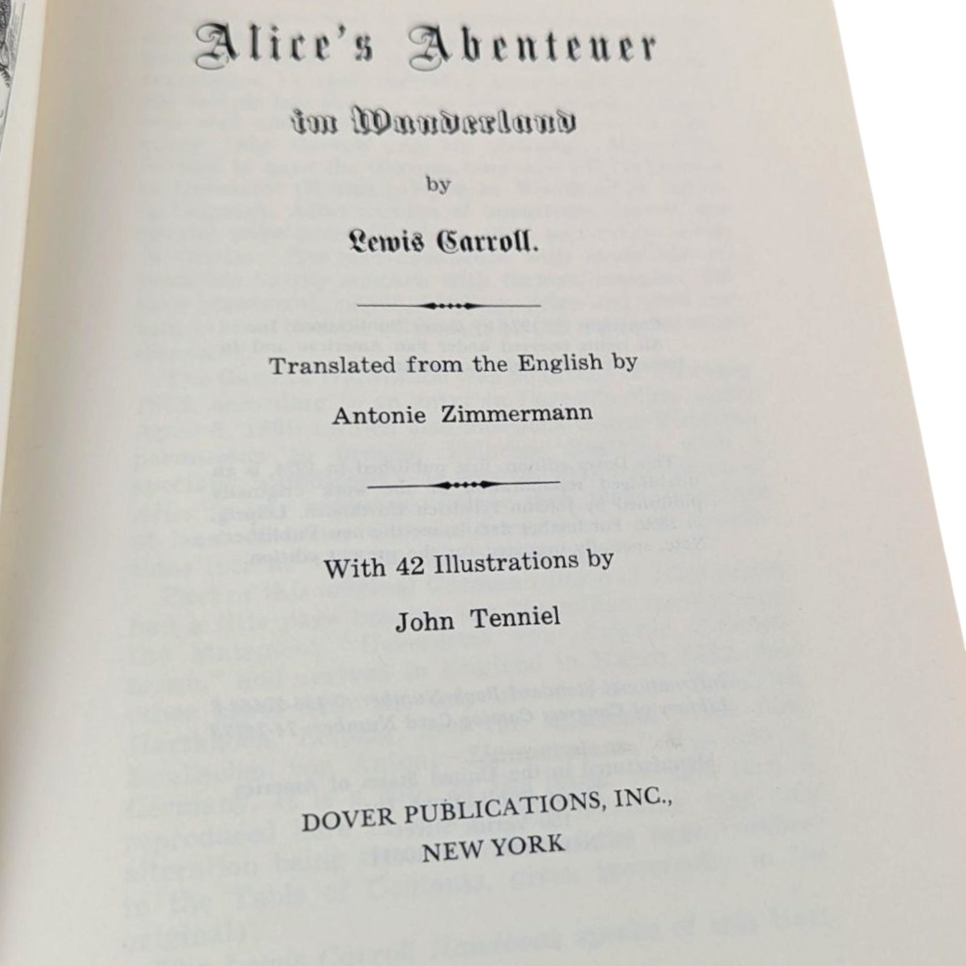 1974 German Alice in Wonderland Book: Bilingual Reader Gift
