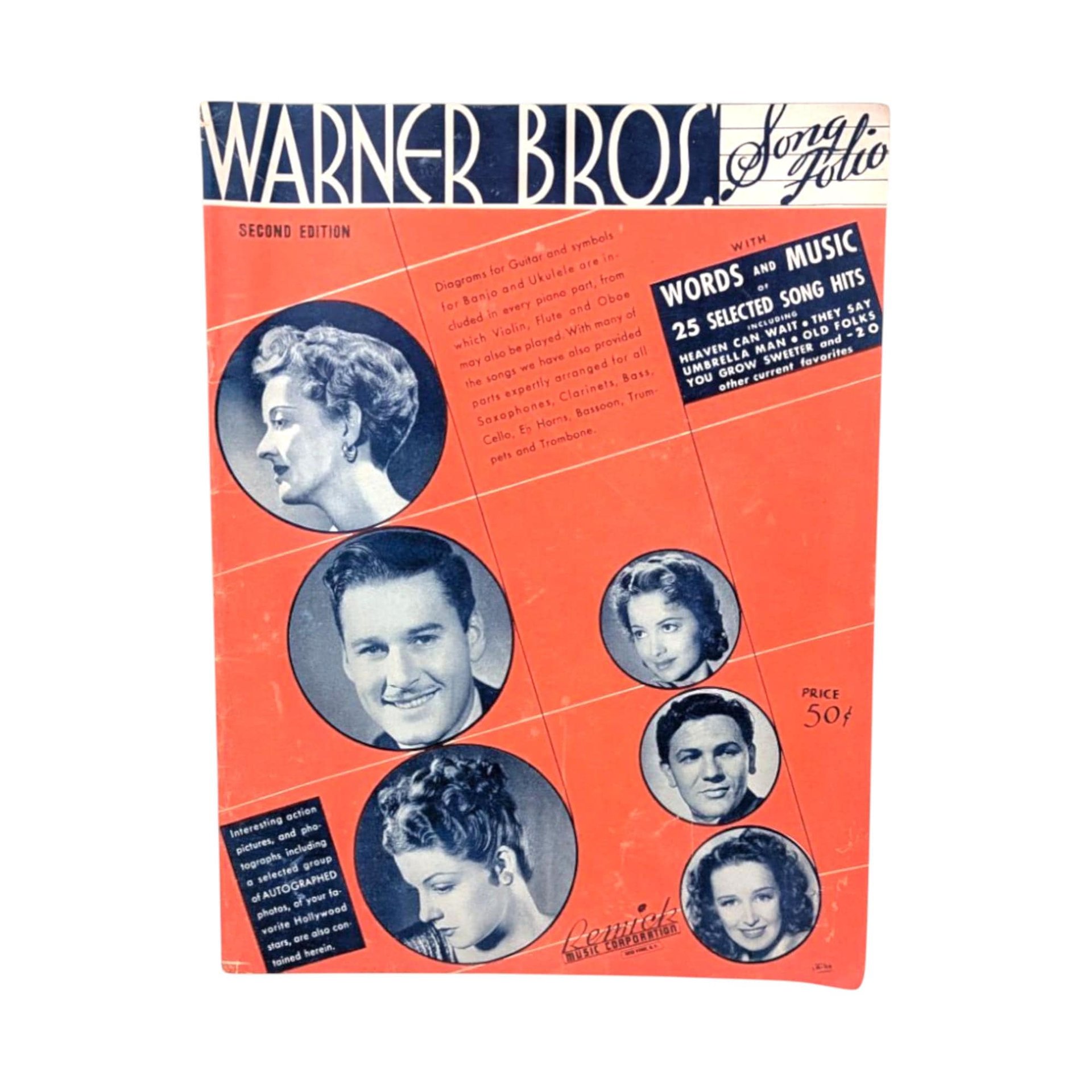 1939 Warner Bros Songbook: Golden Age Hollywood Sheet Music