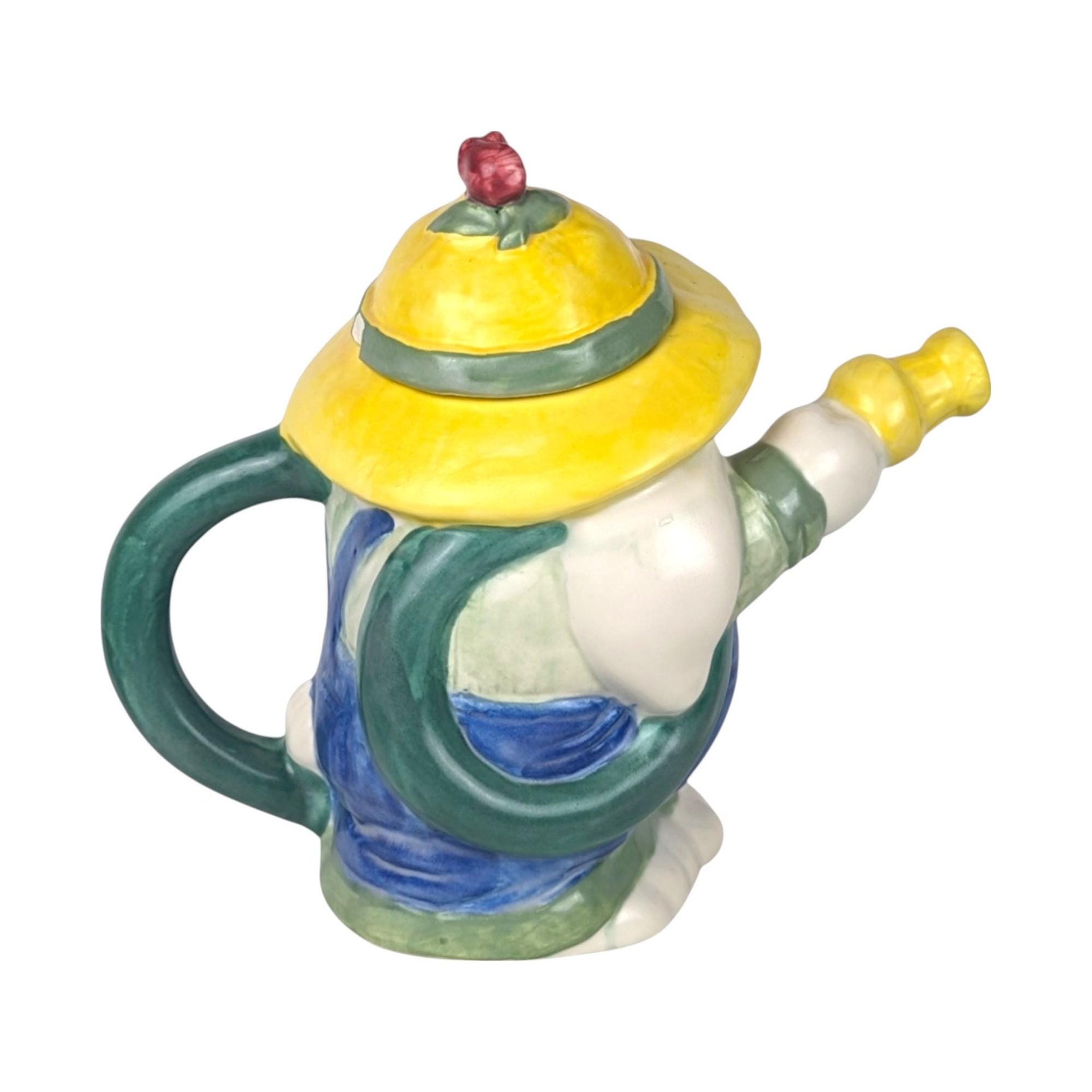 Treasure Craft Bunny with Hose Teapot, Handcrafted, Chip on Hat