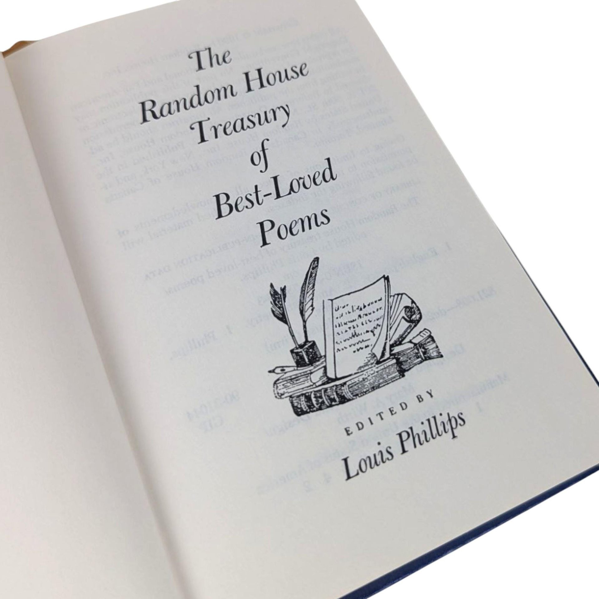 Vintage Poetry Anthology: 1990 Random House Treasury of Best-Loved Poems