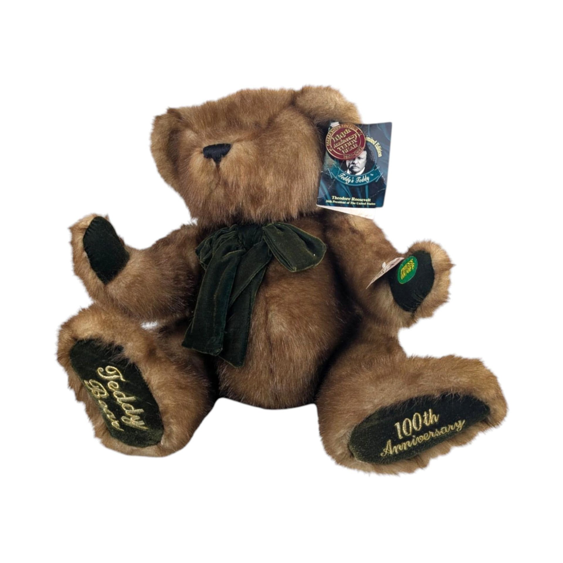 Vintage 2002 Talking Teddy Bear Plush: Dandee 100th Anniversary Collector's Edition