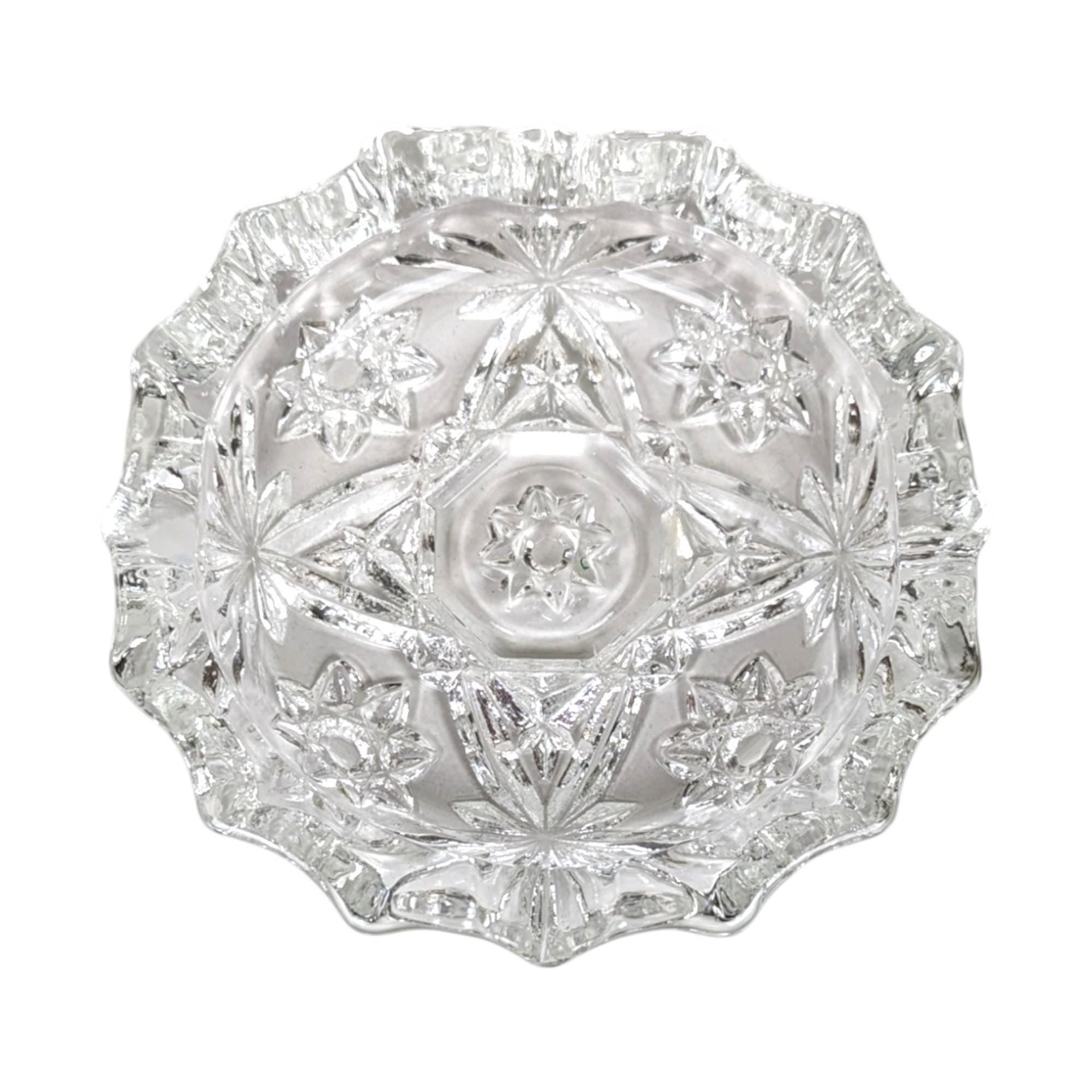 Vintage Anchor Hocking Ashtrays: Early American Prescut Pattern Glass, Set of 4