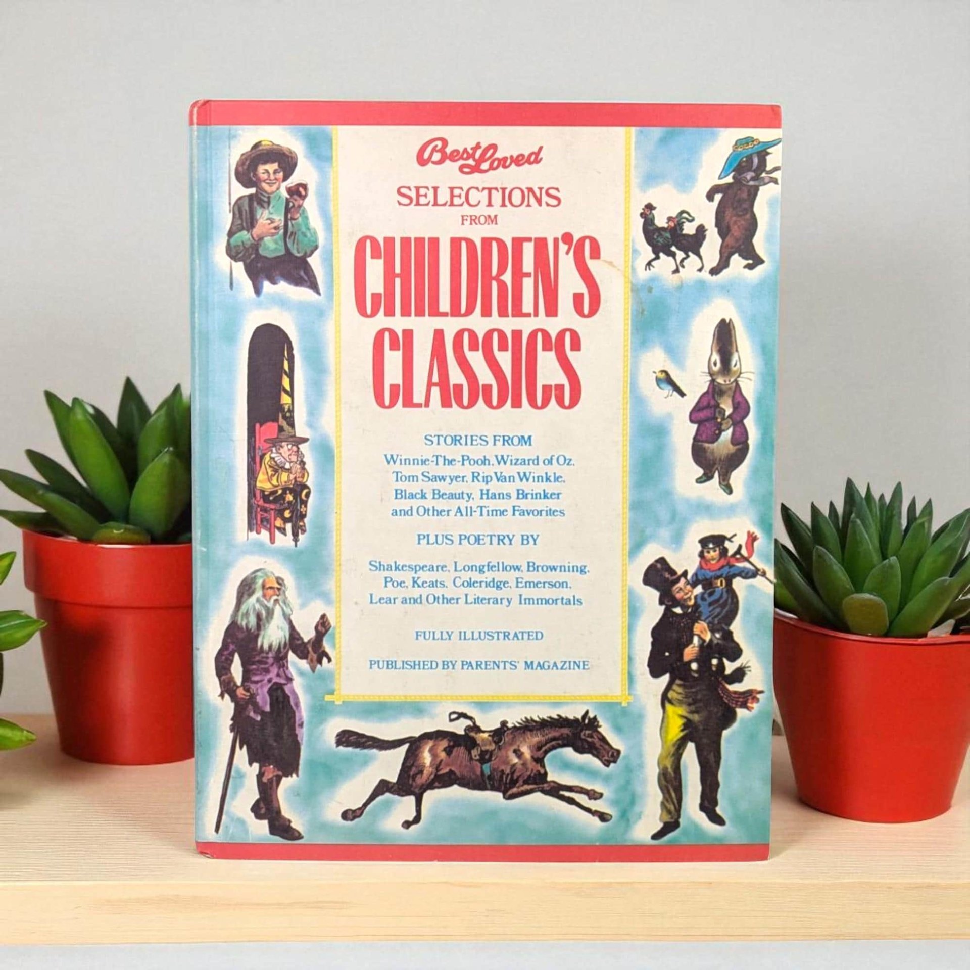 1975 Children's Classics Book: Winnie the Pooh, Wizard of Oz, Illustrated Vintage Stories