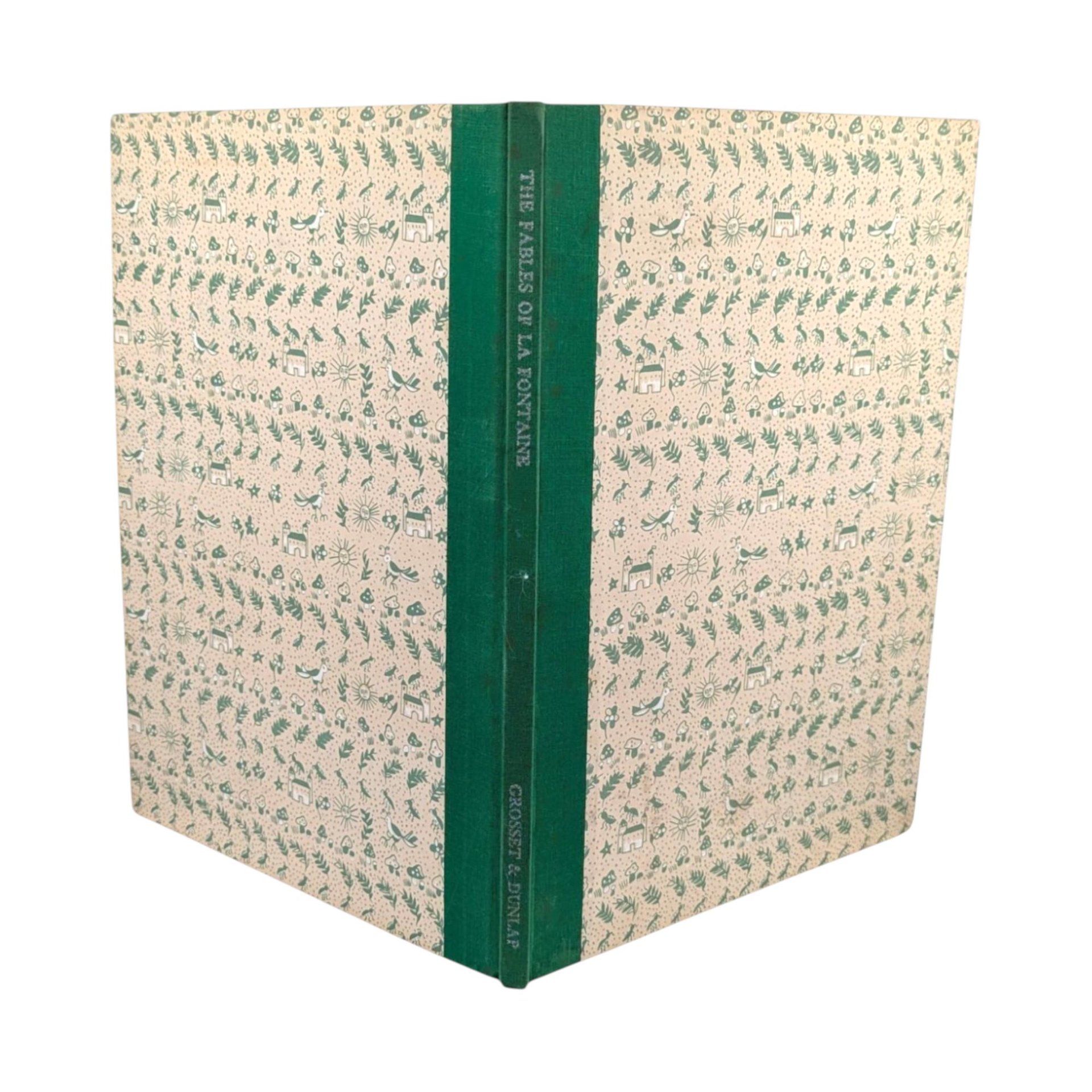 Vintage 1957 La Fontaine's Fables: Illustrated Hardcover Children's Story Book