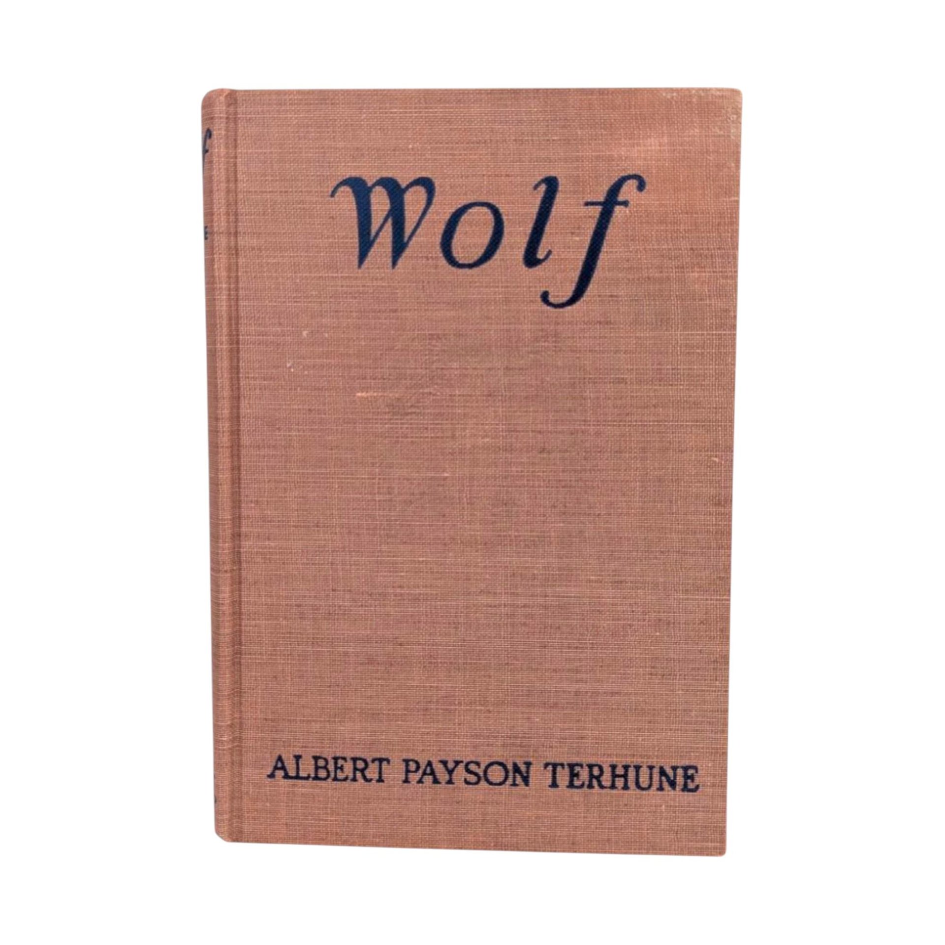 Antique 1925 'Wolf' by Albert Payson Terhune: Hardcover Collie Dog Story Book