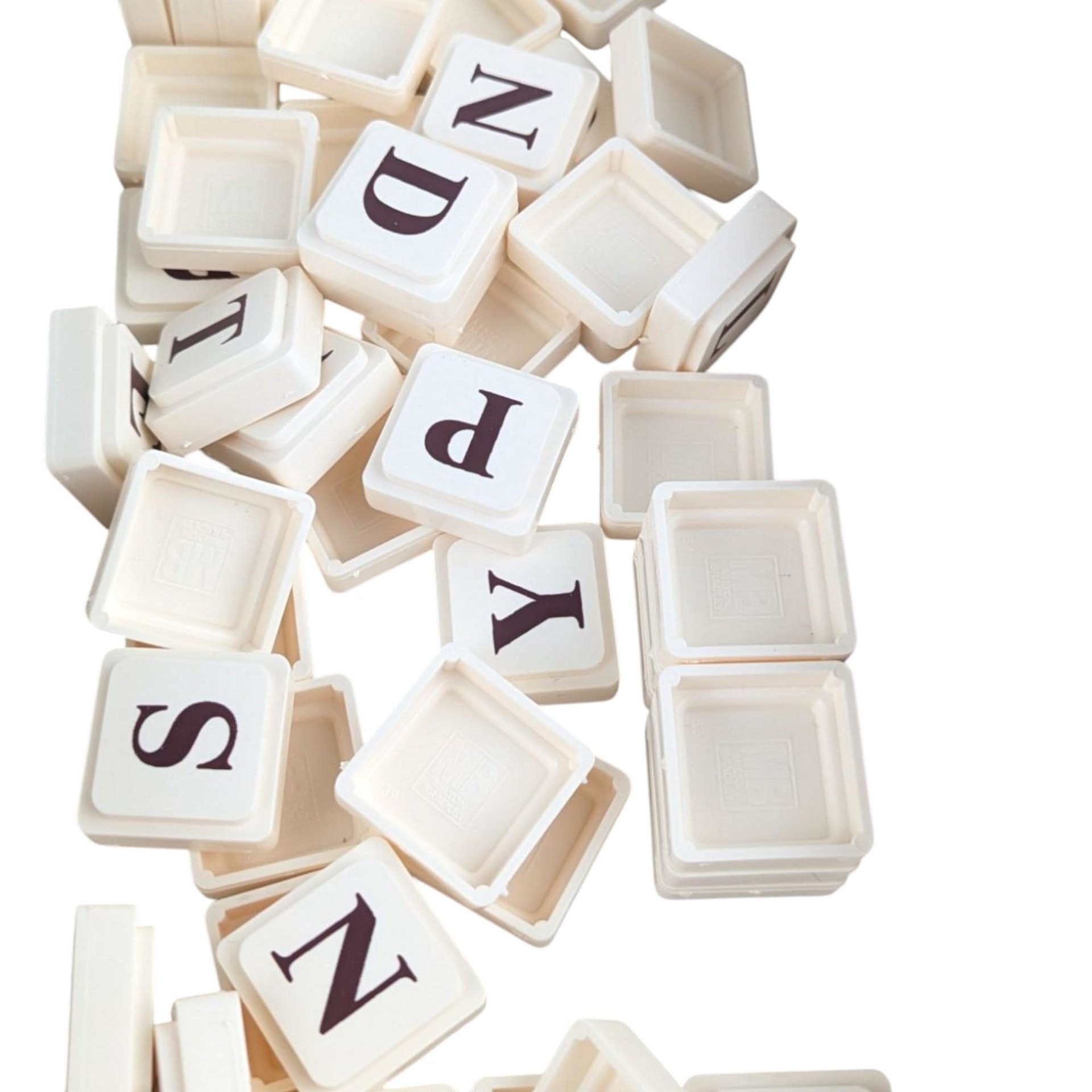 Vintage Upwords Game: 1988 Milton Bradley 3D Word Stacking
