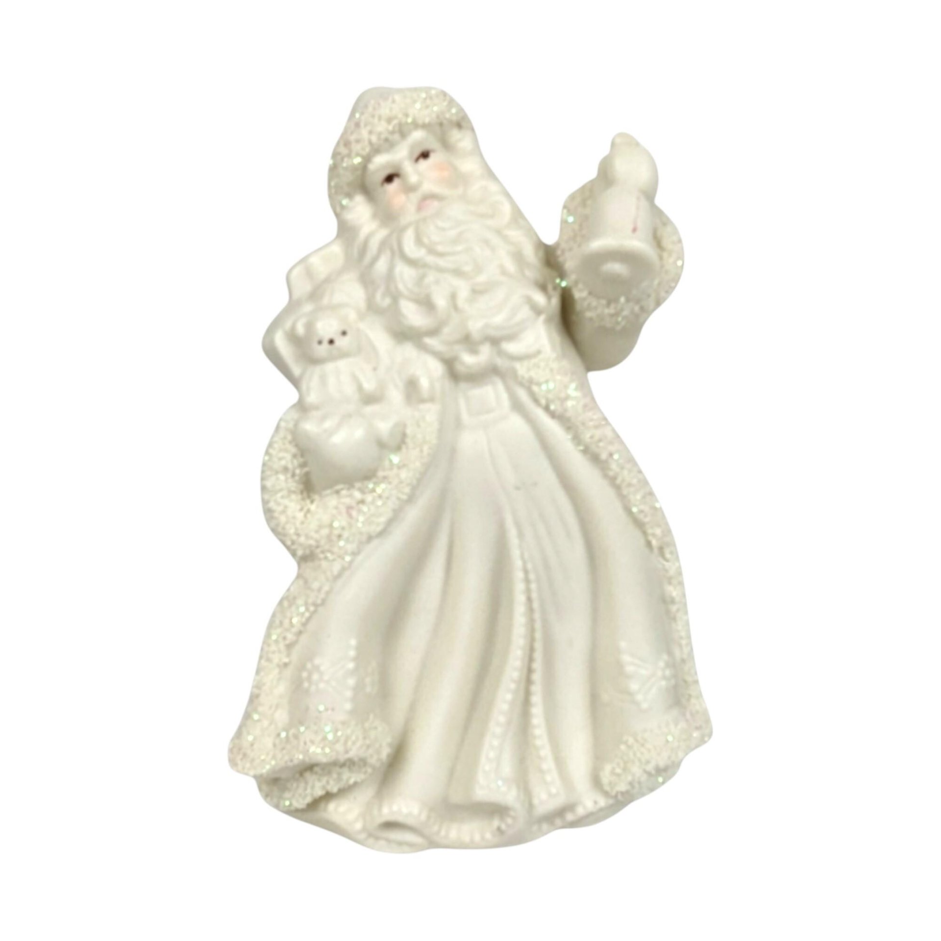 Vintage Bisque Santa Figurines - K's Collection Christmas Decor, Set of 3