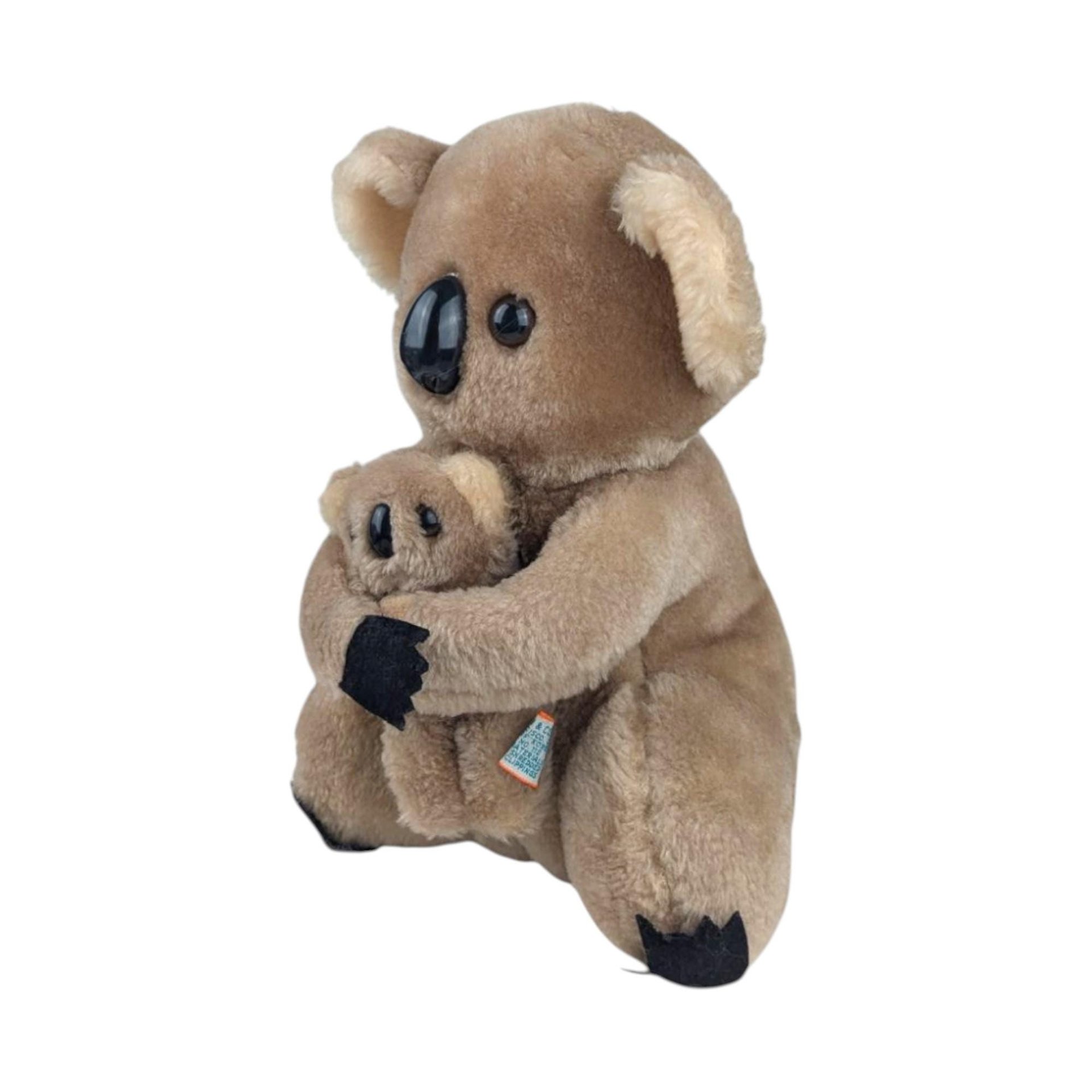 Vintage 1978 Dakin Koala Plush with Baby: Mama & Baby Stuffed Animal