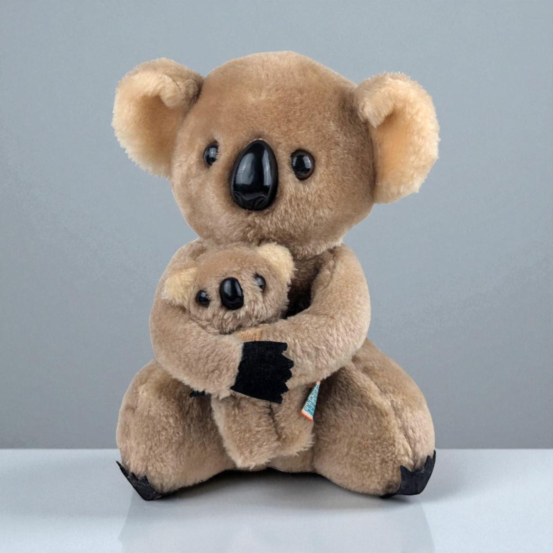 Vintage 1978 Dakin Koala Plush with Baby: Mama & Baby Stuffed Animal