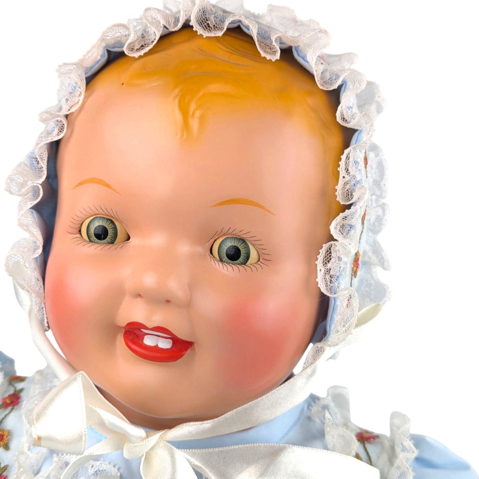 Vintage Blonde Baby Doll: 23" Moving Eyes, Crying Sound
