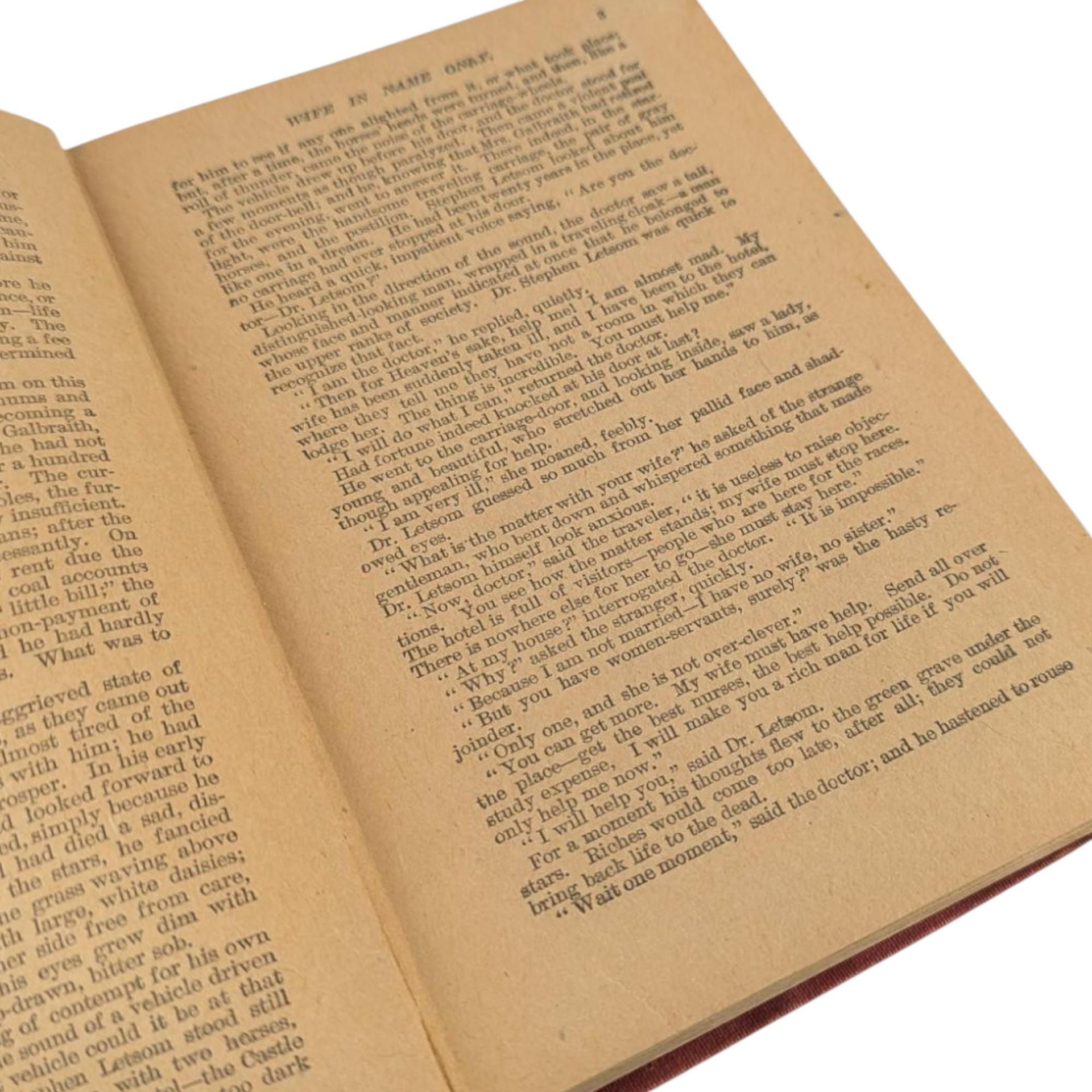 Antique 19th Century Novel: Wife in Name Only by Bertha M. Clay