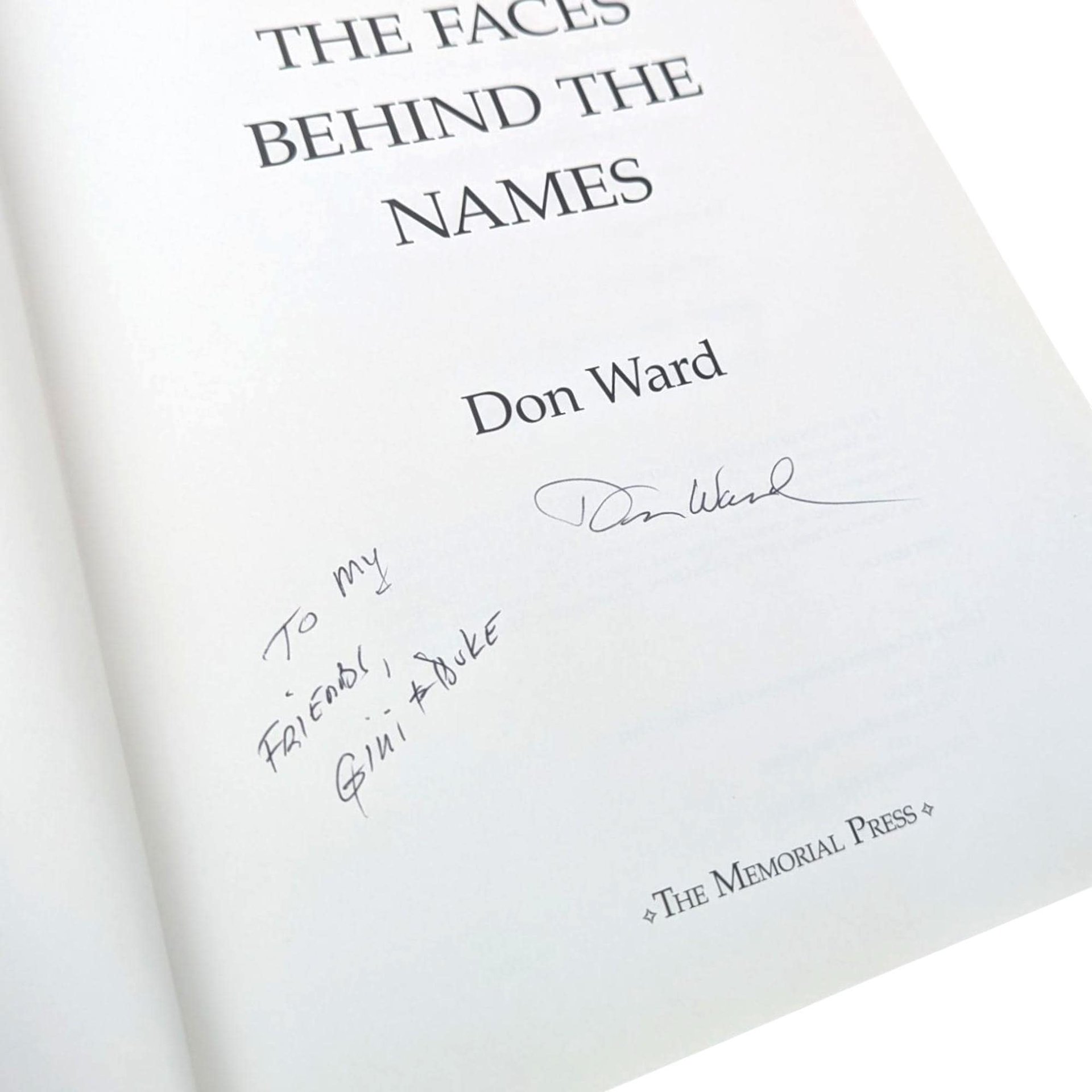 Signed Vietnam War History Book: "The Faces Behind the Names" by Don Ward