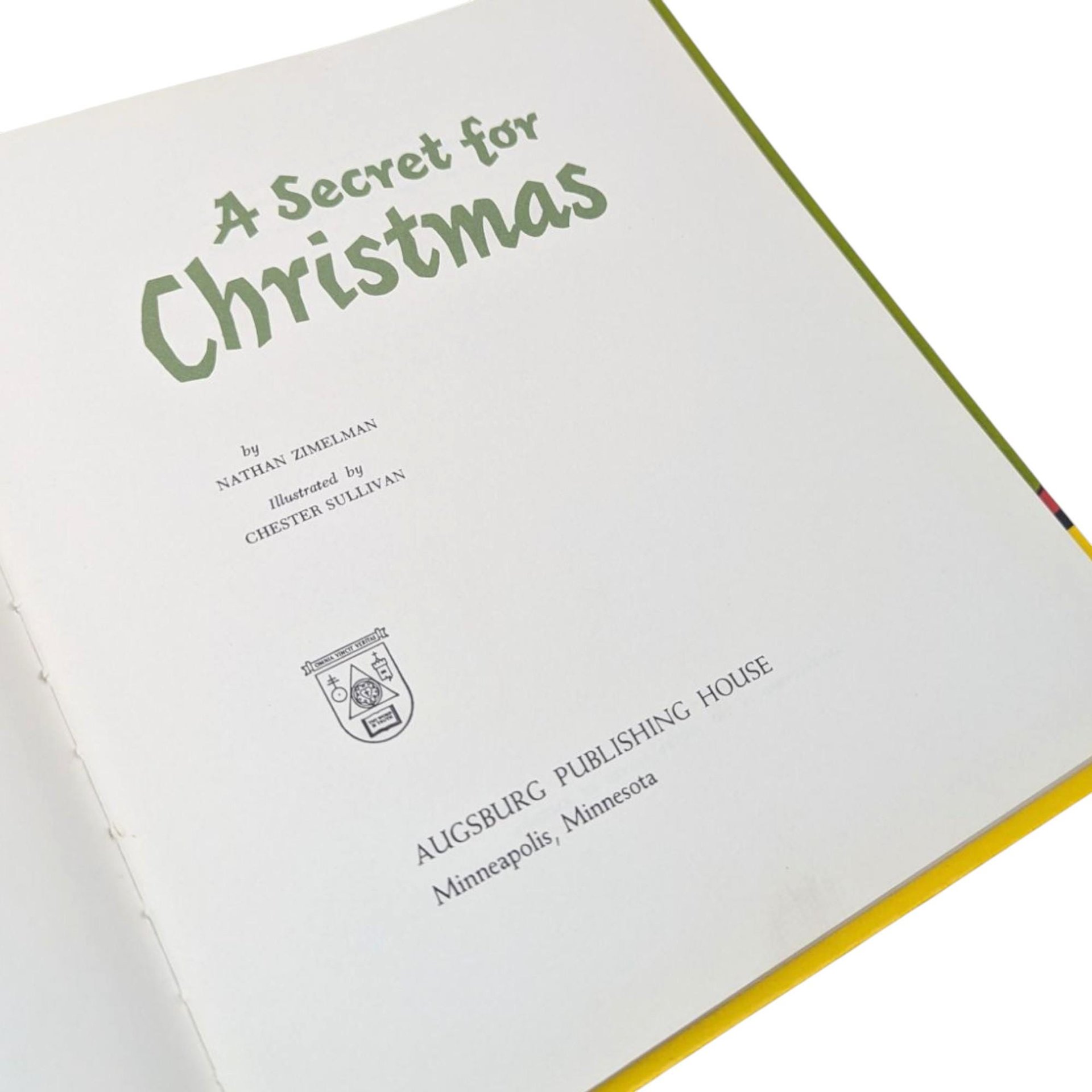 Vintage Children's Christmas Book: A Secret for Christmas, 1964 Hardcover