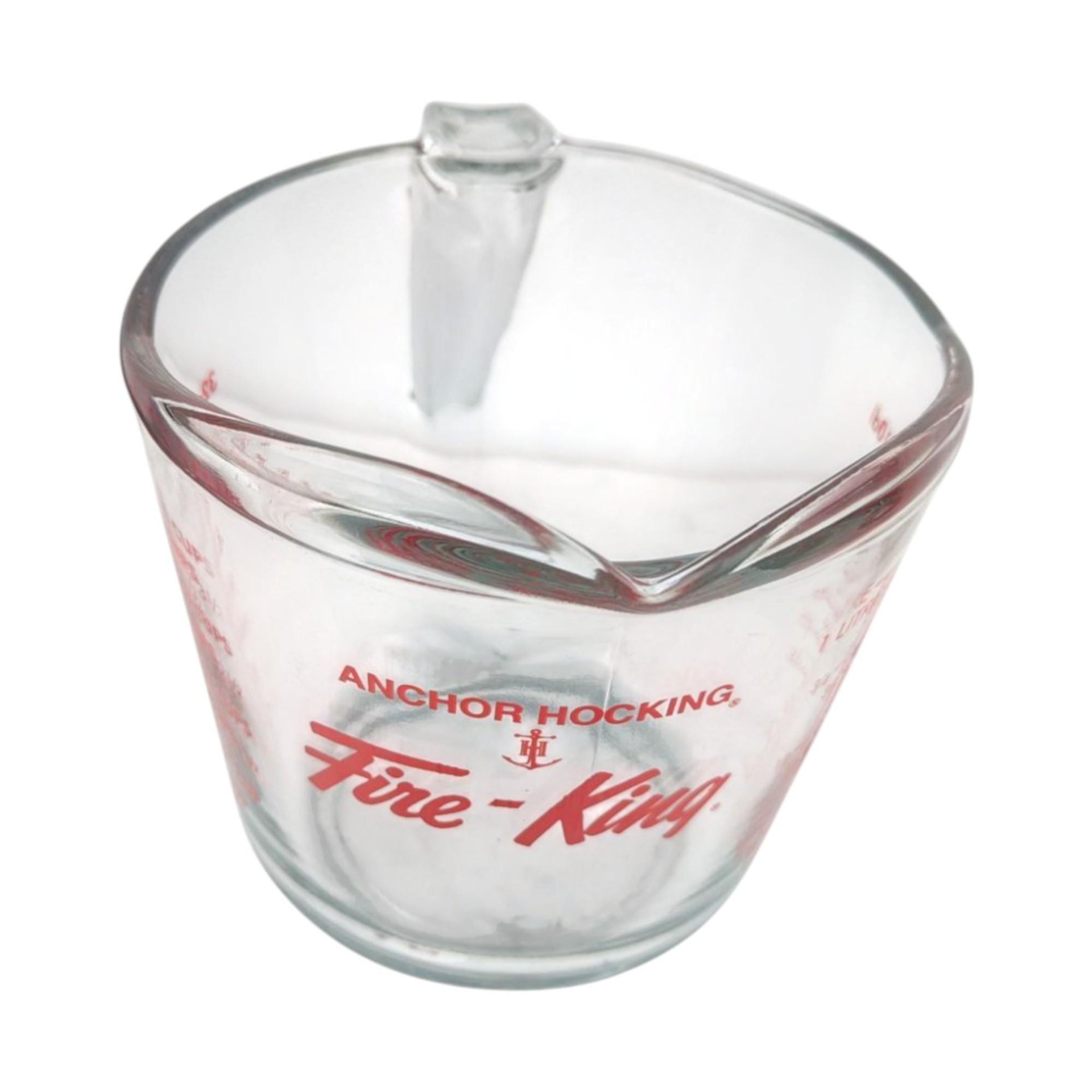 Vintage Anchor Hocking Glass Measuring Cup: 32oz, Red Markings