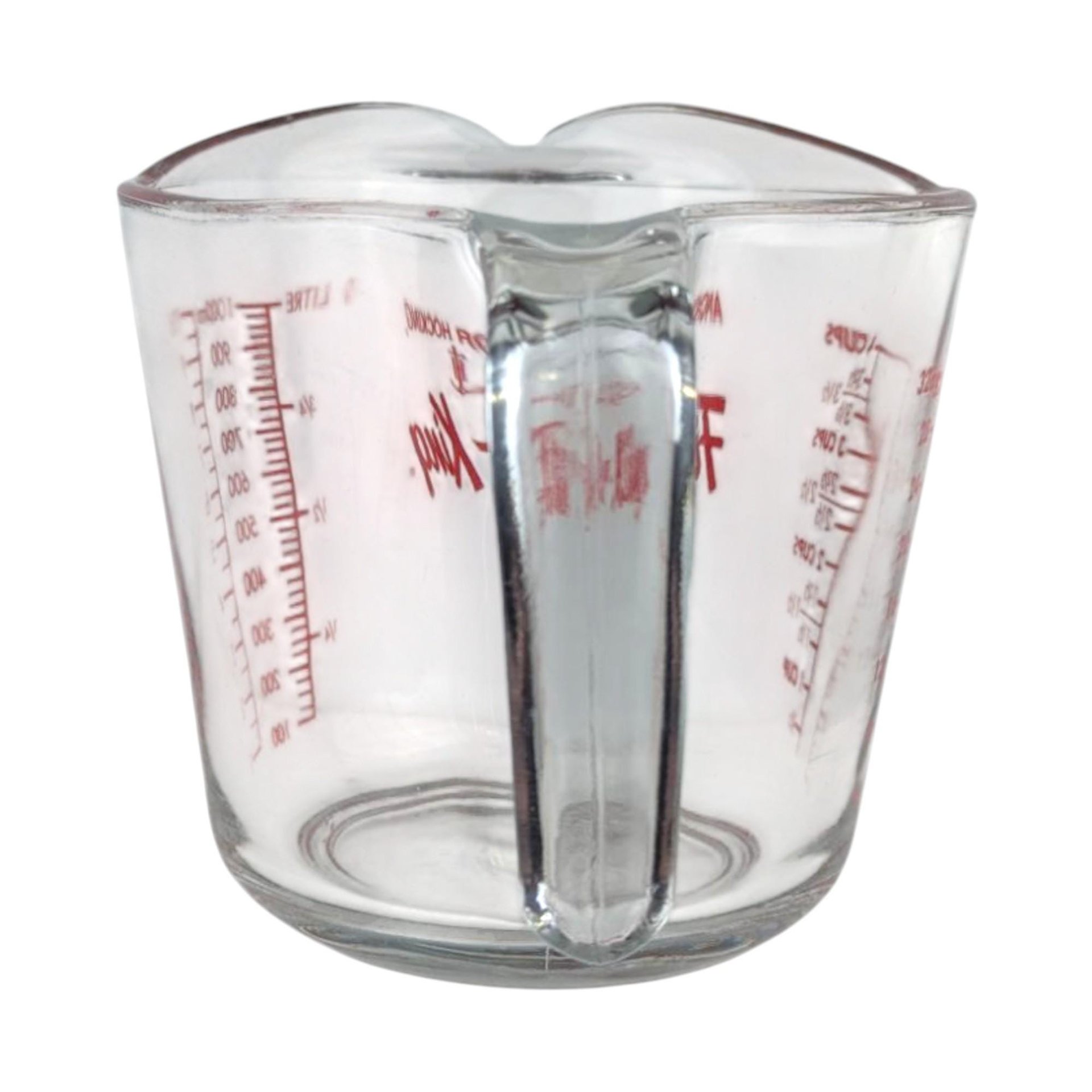 Vintage Anchor Hocking Glass Measuring Cup: 32oz, Red Markings