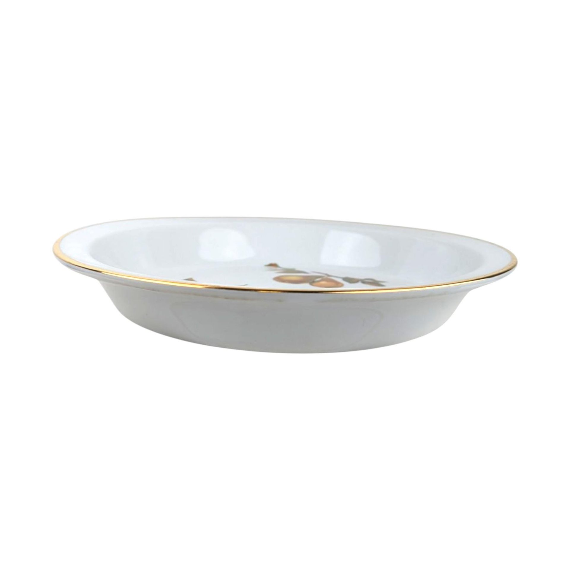 Vintage Royal Worcester Evesham Pie Baker: 10.5" English Porcelain Quiche Dish